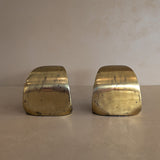 Pair of Vintage Ben Seibel for Jenfred Ware Sculptural Dumbbell Brass Bookends