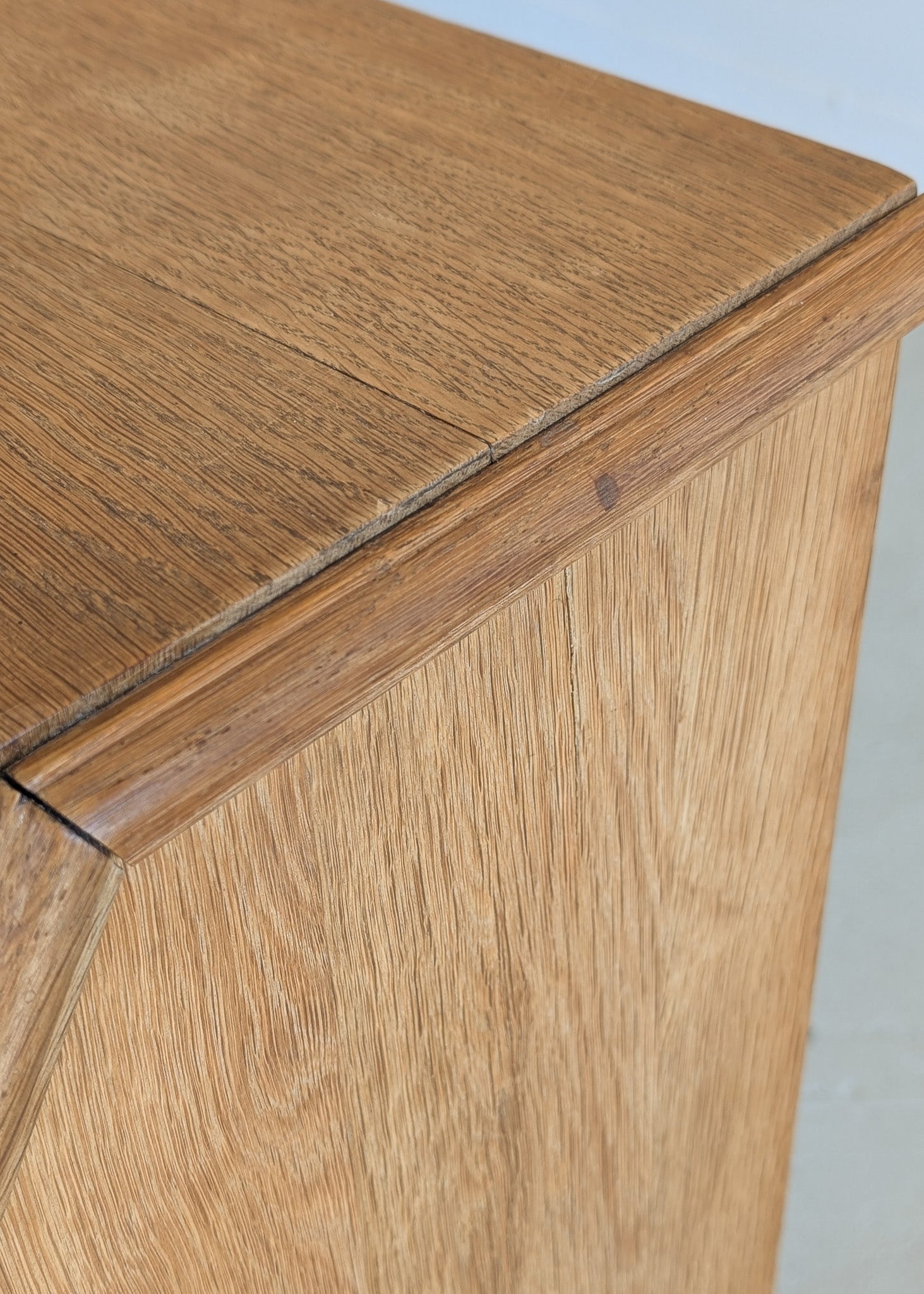 Vintage Midcentury Danish Henning Kjærnulf-Style White Oak Drop Top Slant Front Secretary Desk