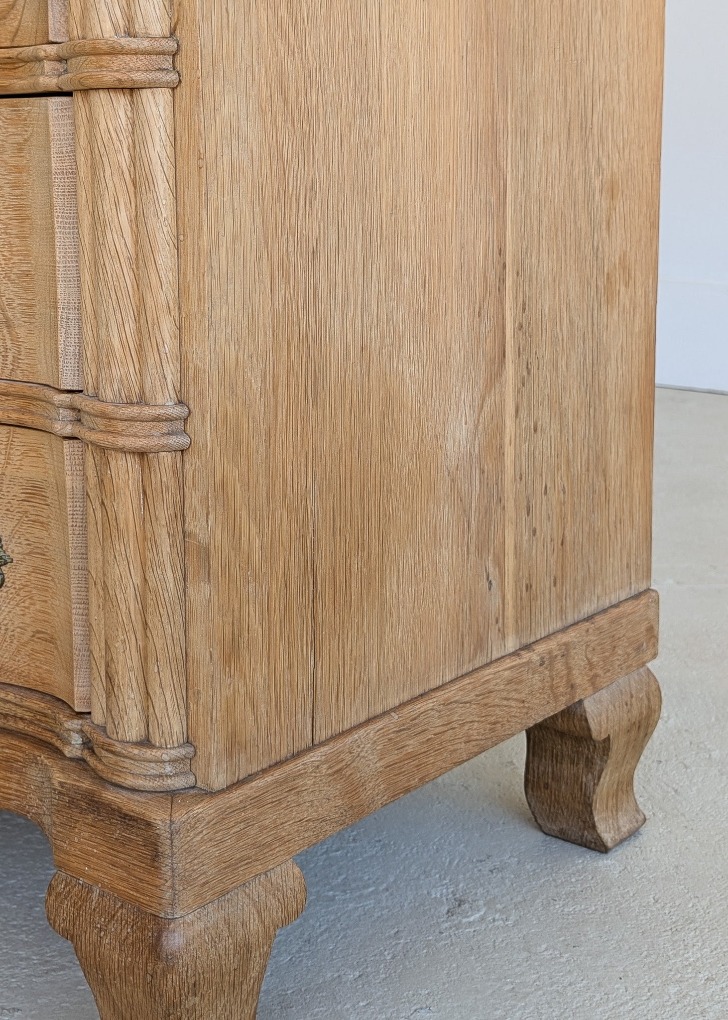 Vintage Midcentury Danish Henning Kjærnulf-Style White Oak Drop Top Slant Front Secretary Desk