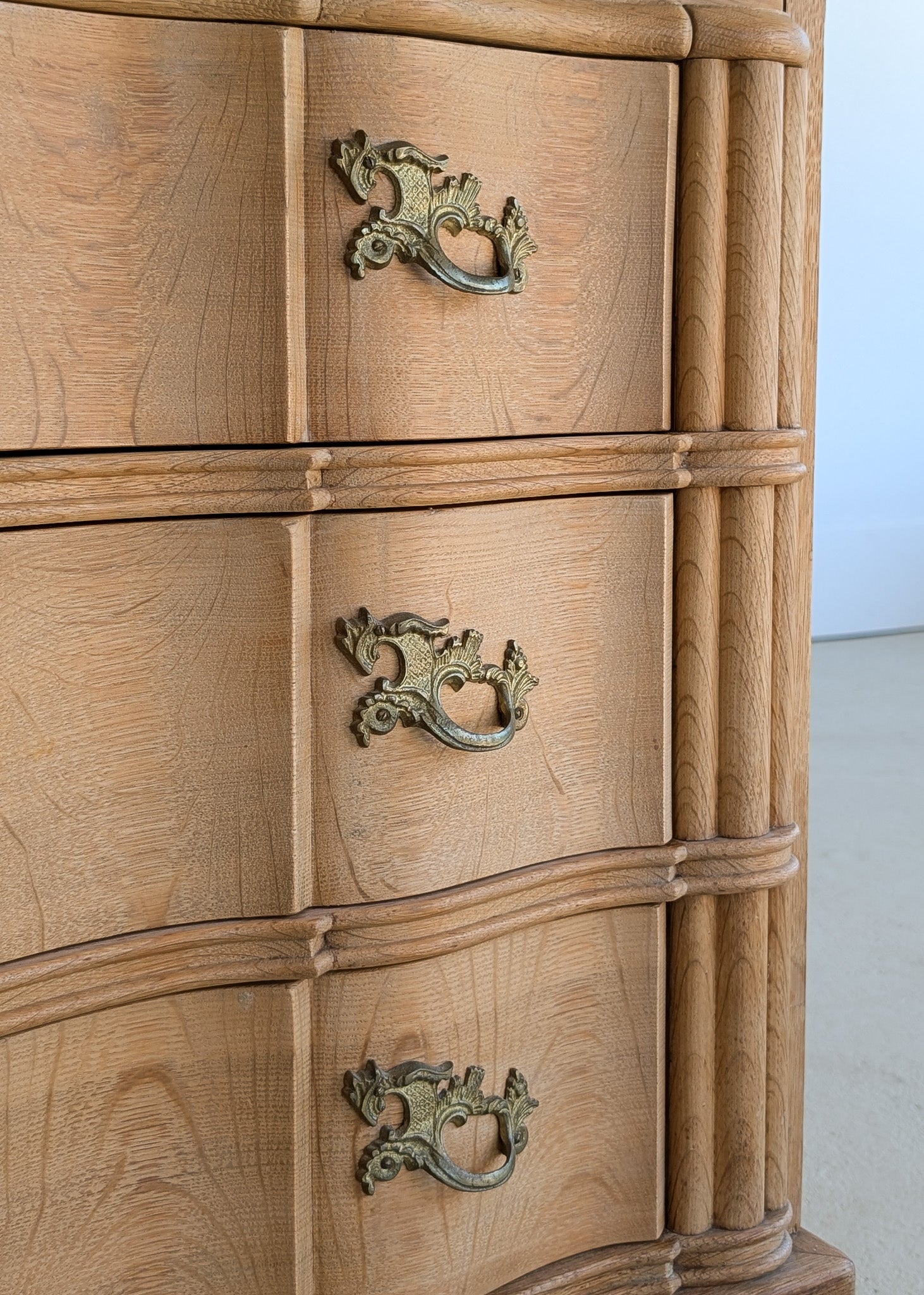 Vintage Midcentury Danish Henning Kjærnulf-Style White Oak Drop Top Slant Front Secretary Desk