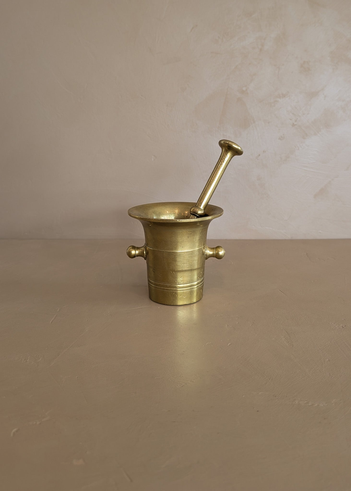 Vintage Brass Pharmacy Mortar and Pestle