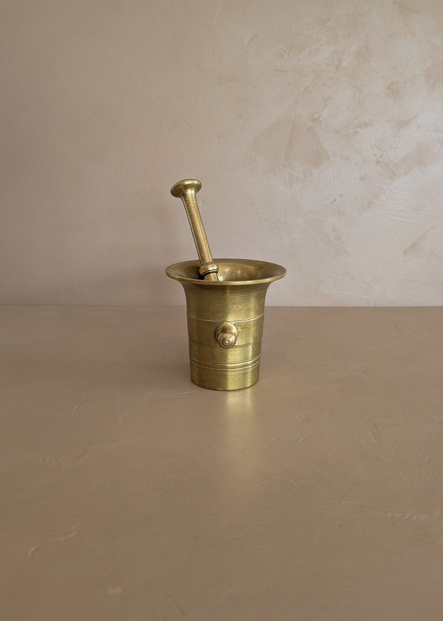 Vintage Brass Pharmacy Mortar and Pestle