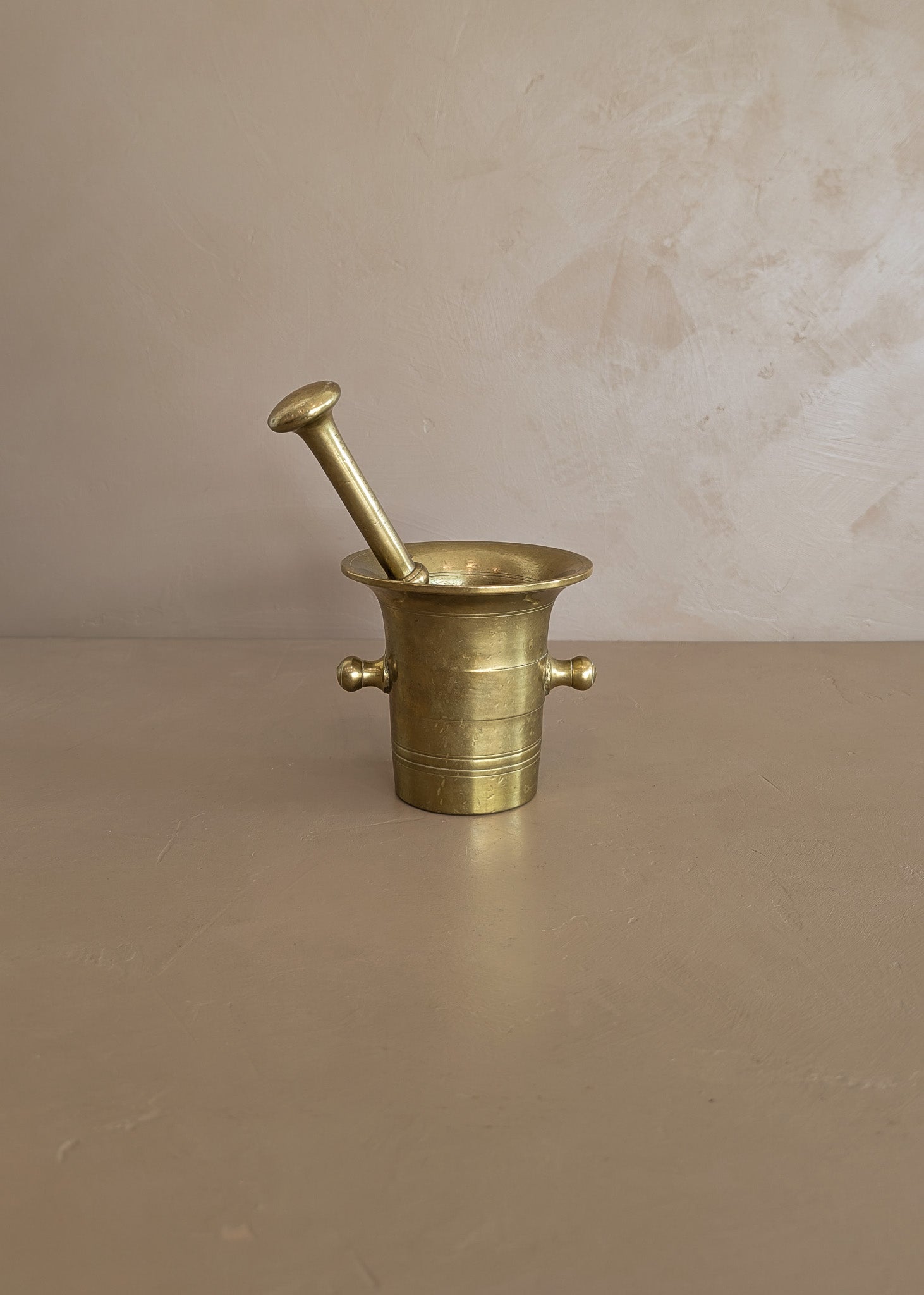 Vintage Brass Pharmacy Mortar and Pestle