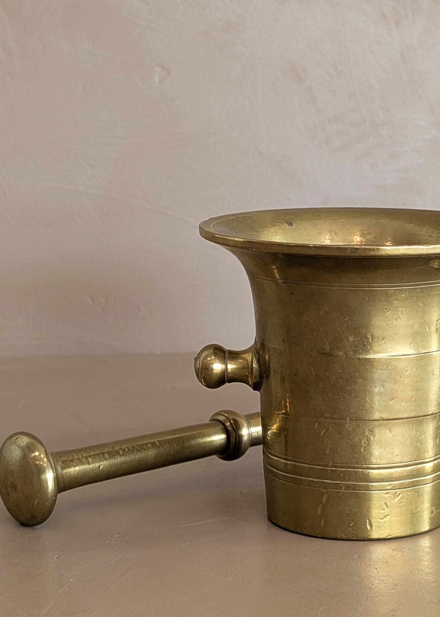 Vintage Brass Pharmacy Mortar and Pestle
