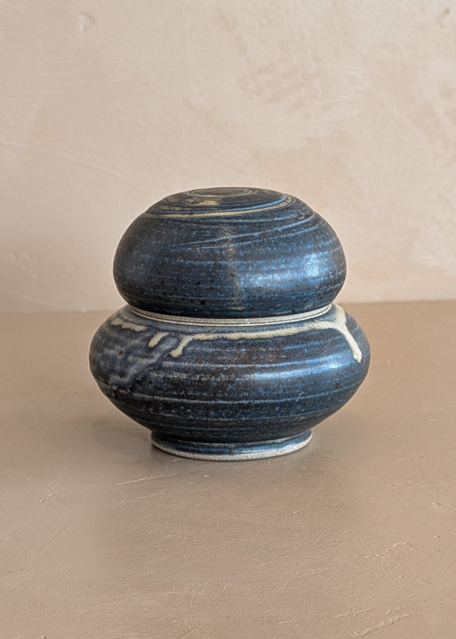 Blue Studio Pottery Cairn Lidded Vessel
