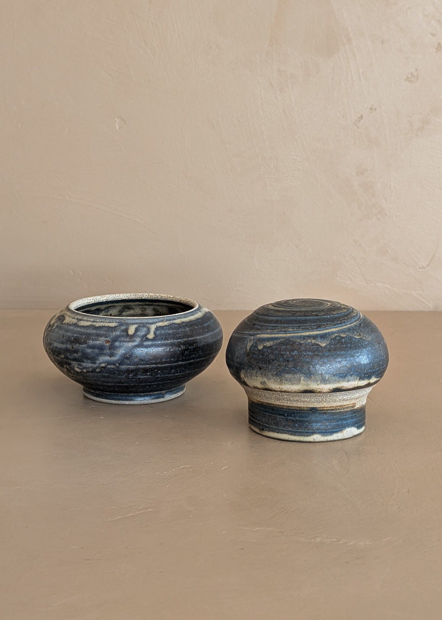 Blue Studio Pottery Cairn Lidded Vessel