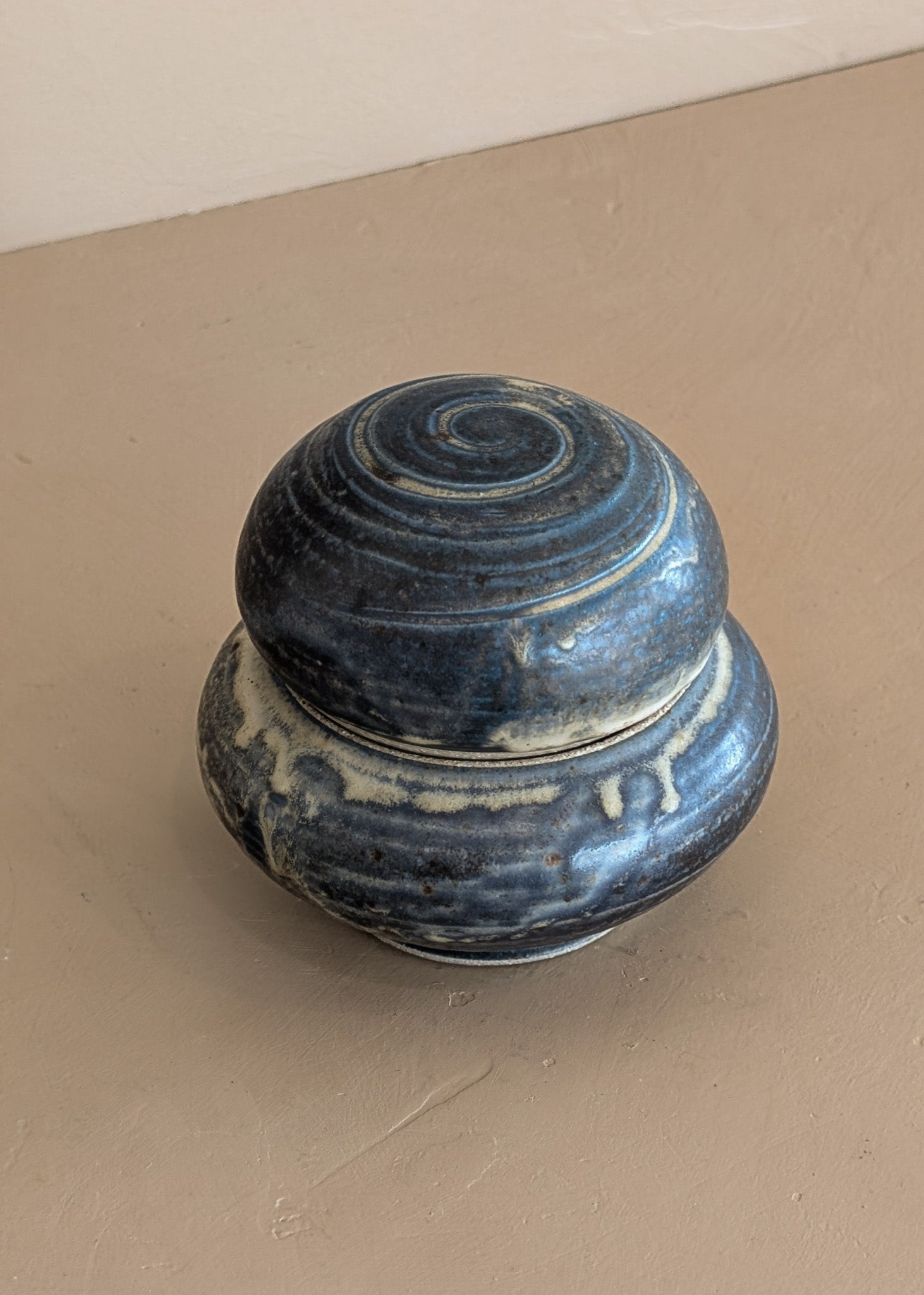 Blue Studio Pottery Cairn Lidded Vessel