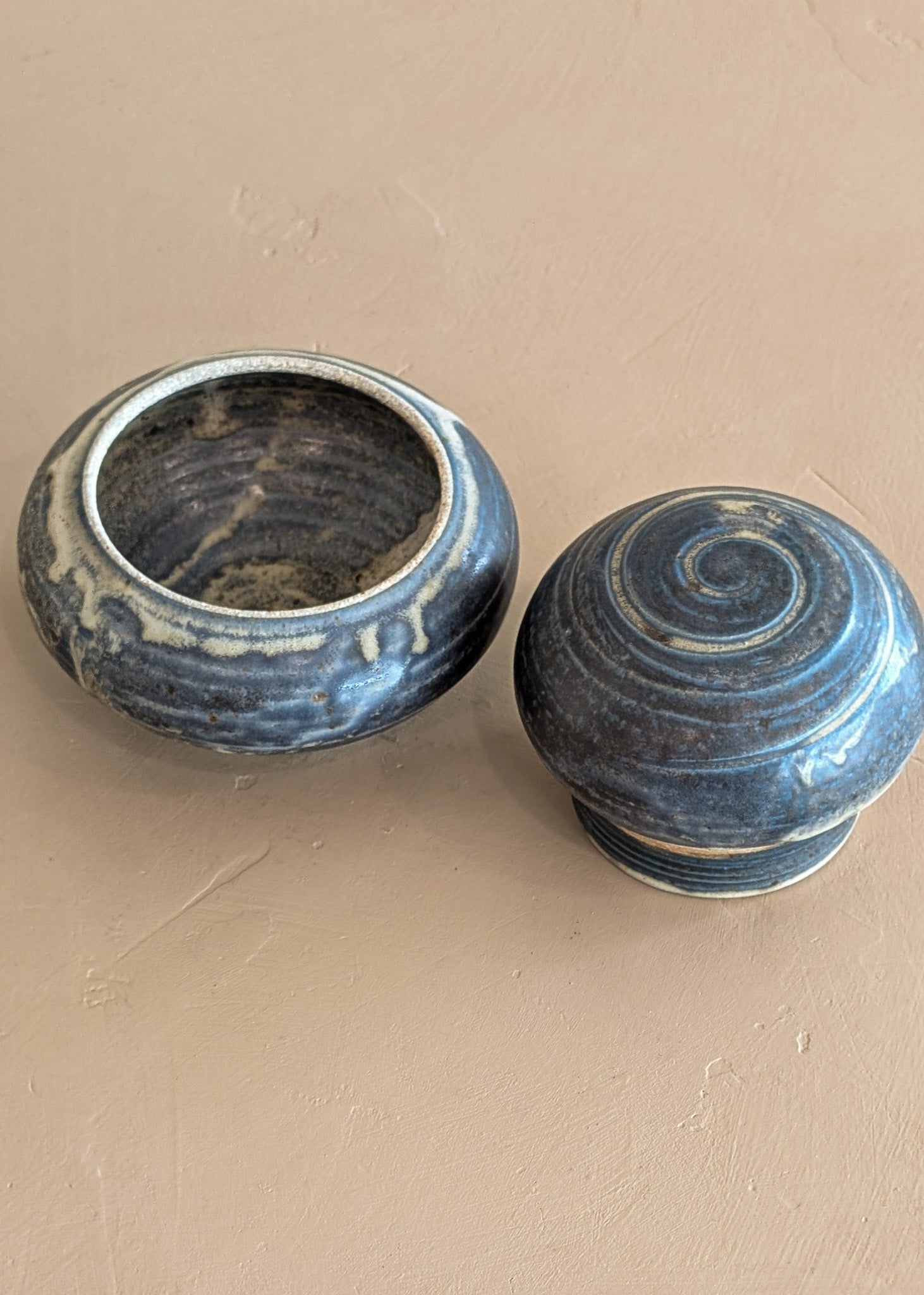 Blue Studio Pottery Cairn Lidded Vessel