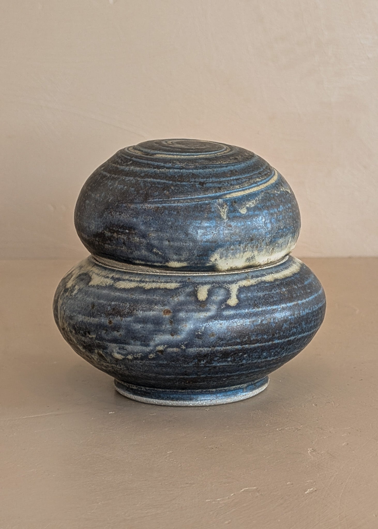 Blue Studio Pottery Cairn Lidded Vessel