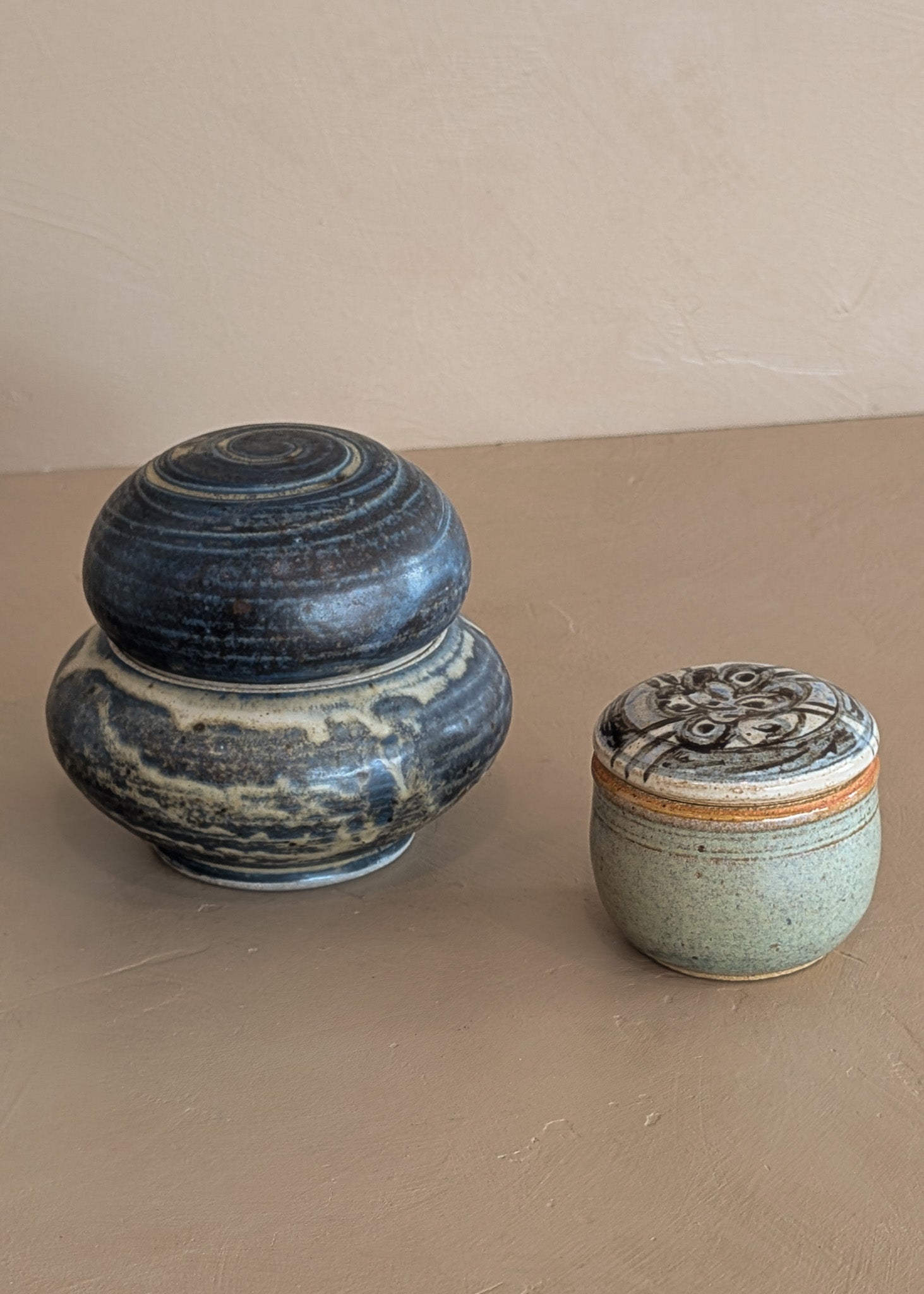 Blue Studio Pottery Cairn Lidded Vessel