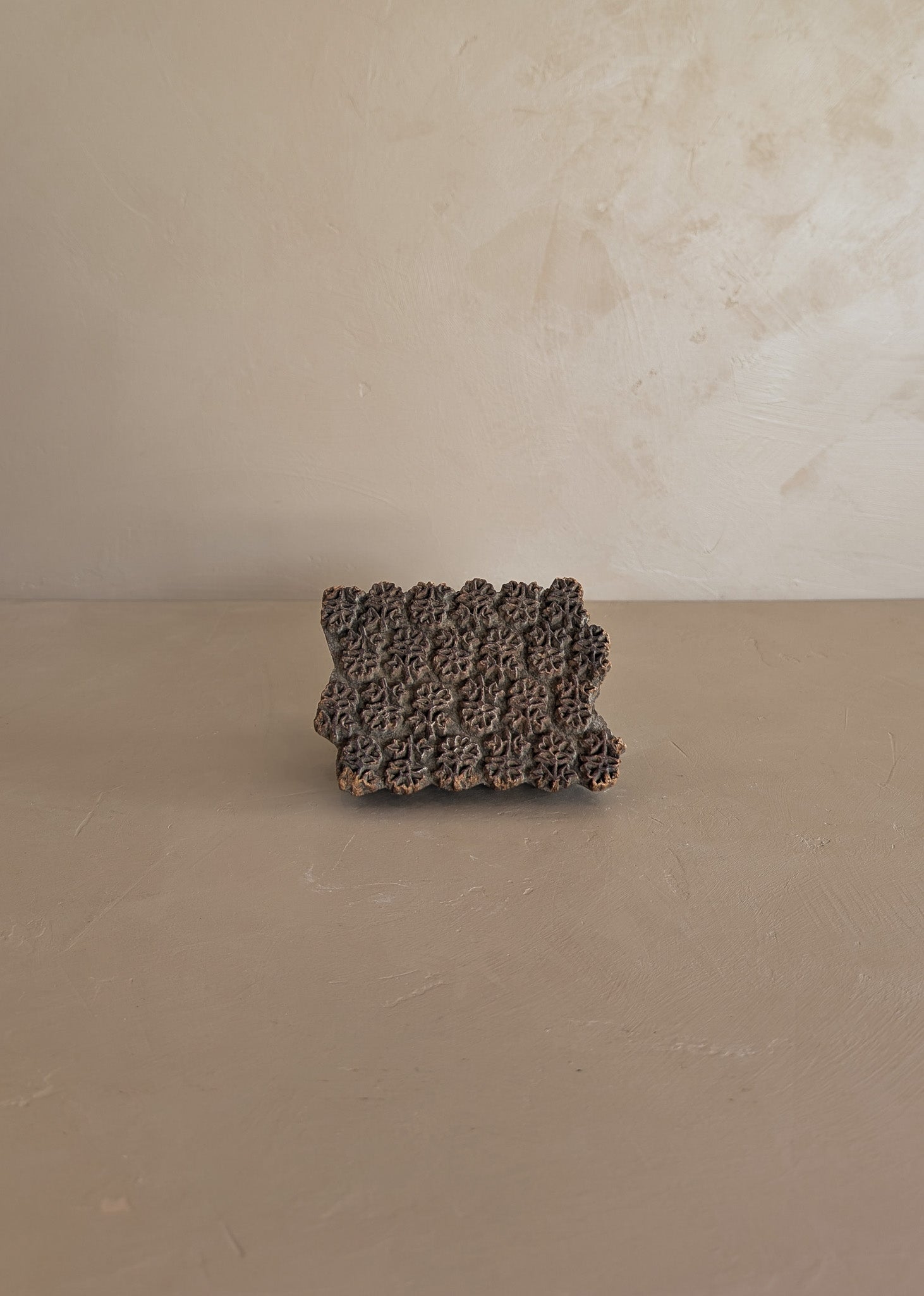 Vintage Indian Hand-carved Wooden Printing Block #10