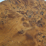 Vintage Burl Wood Console or Tall Side Table with Burl Root Base