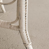 Antique Late 1800s Victorian Wakefield Rattan Company White Painted Rattan and Wicker Side or Breakfast Table