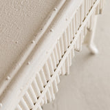Antique Late 1800s Victorian Wakefield Rattan Company White Painted Rattan and Wicker Side or Breakfast Table