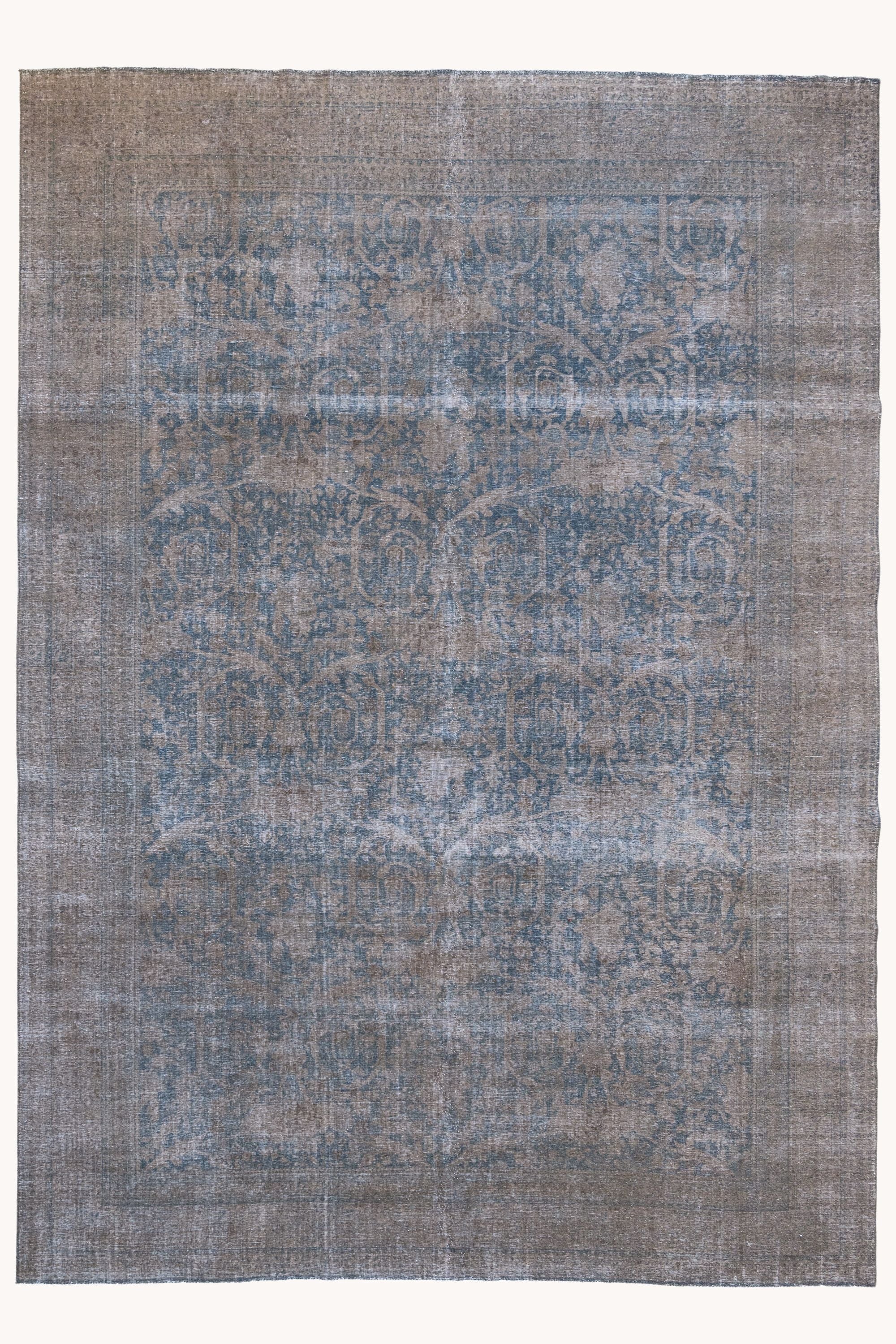 District Loom 1940s Vintage Persian Tabriz Mustafi Area Rug 9'9" x 13'1"