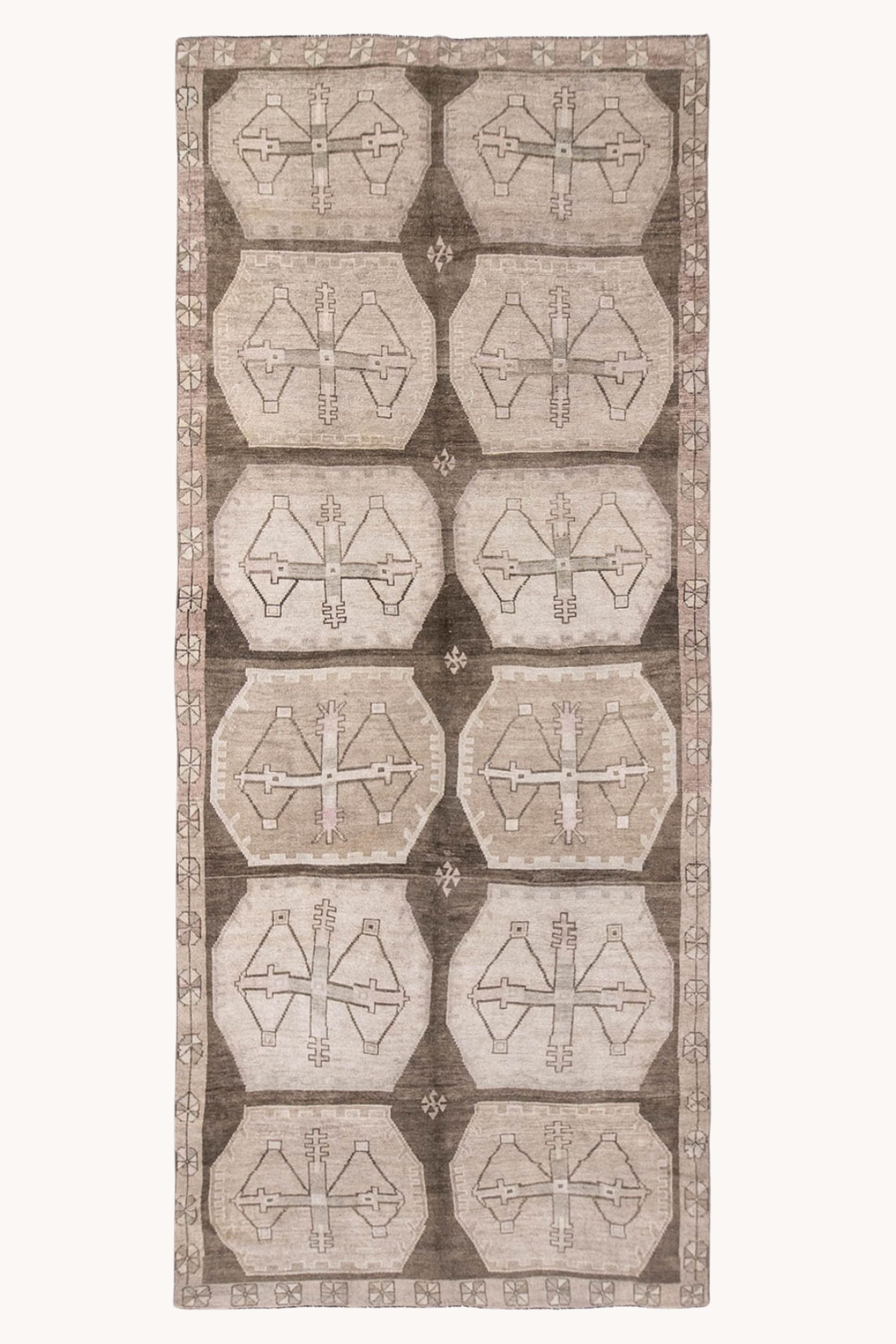 District Loom 1960s Vintage Turkish Kars Wide Runner Rug 5'8" x 13'10"