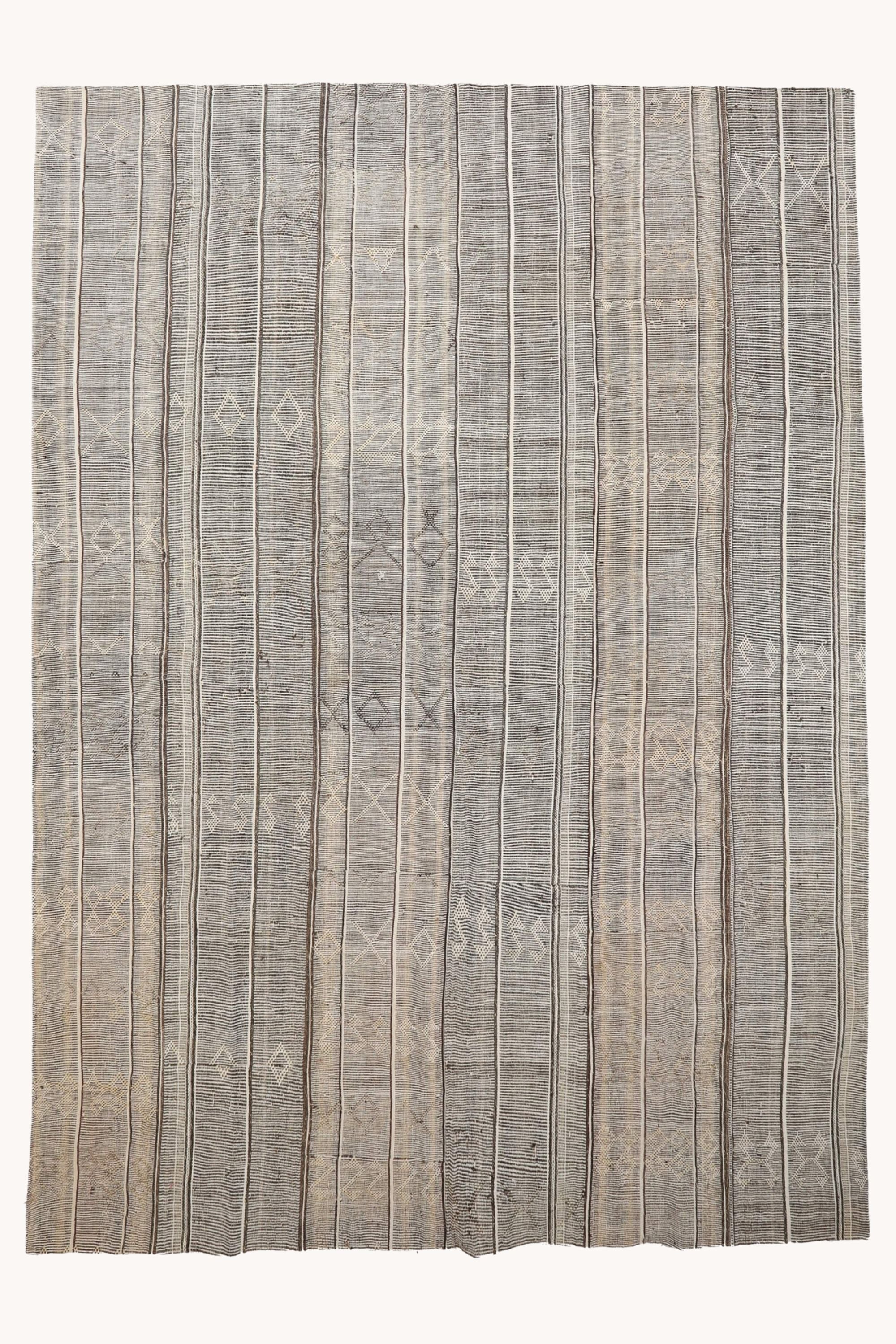 District Loom 1960s Vintage Turkish Kilim Area Rug 9'2" x 11'10"