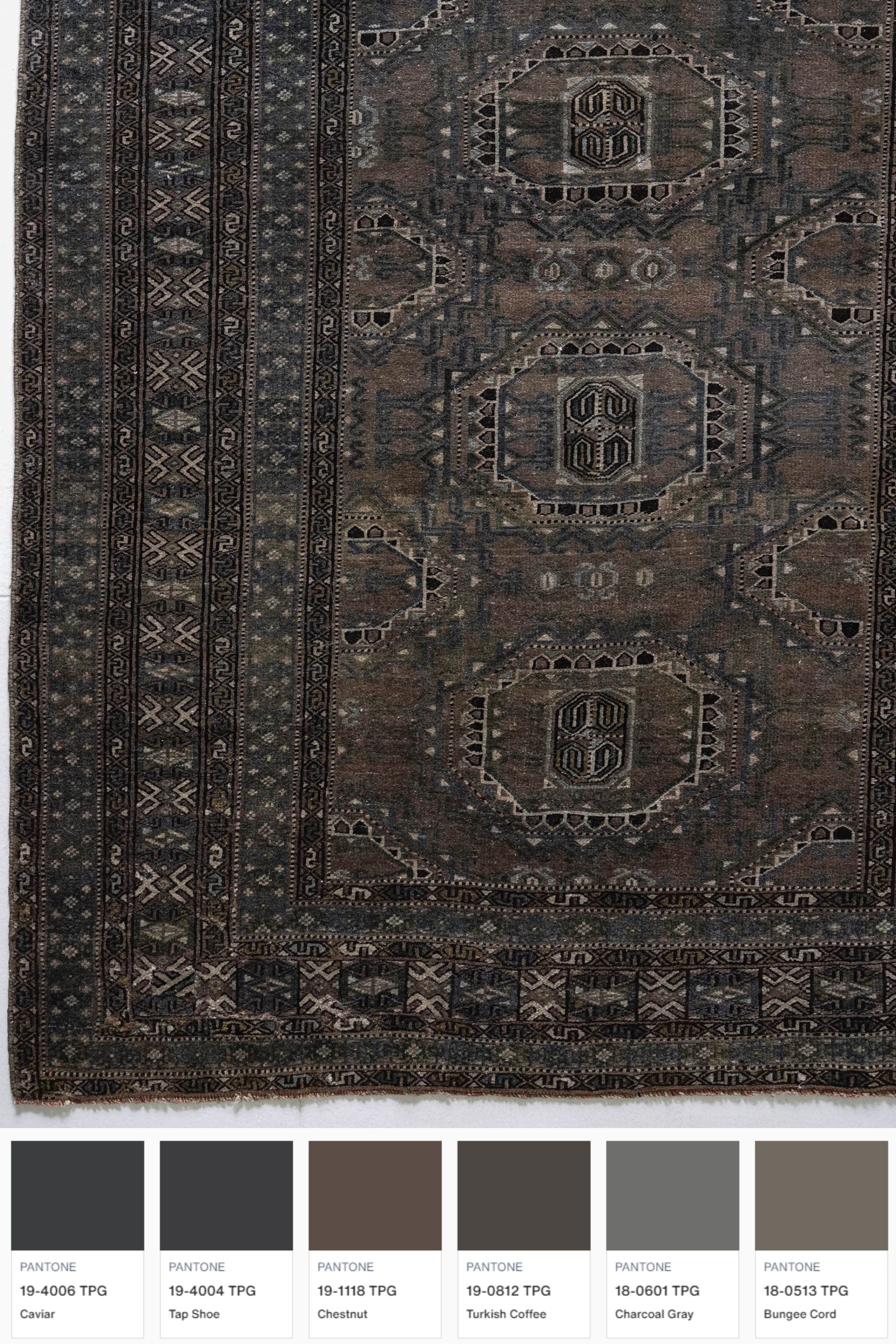 District Loom 1940s Vintage Uzbekistan Bokhara Scatter Rug 3'10" x 5'10"