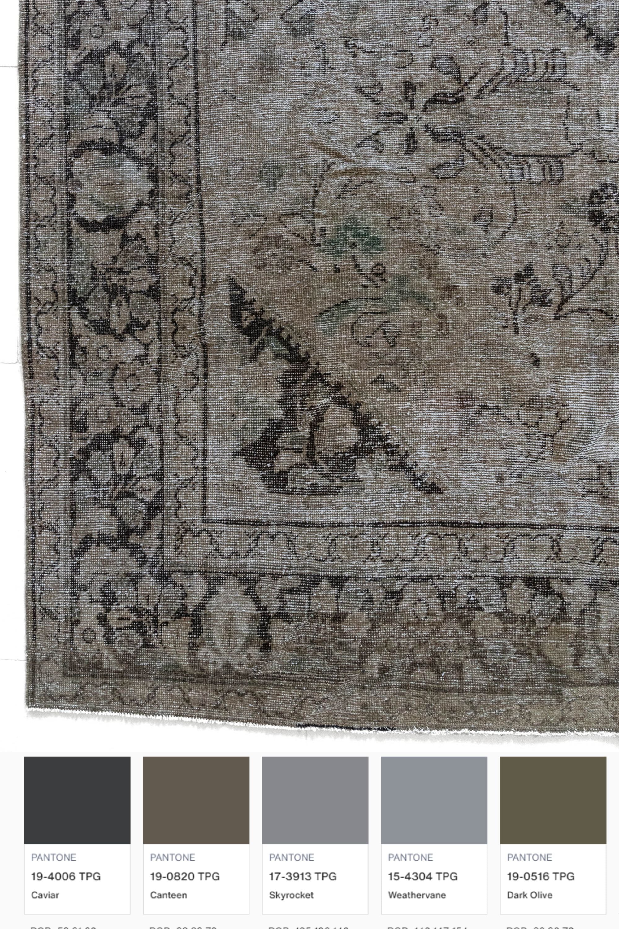 District Loom 1920s Antique Persian Mahal Area Rug 7'10" x 10'11"