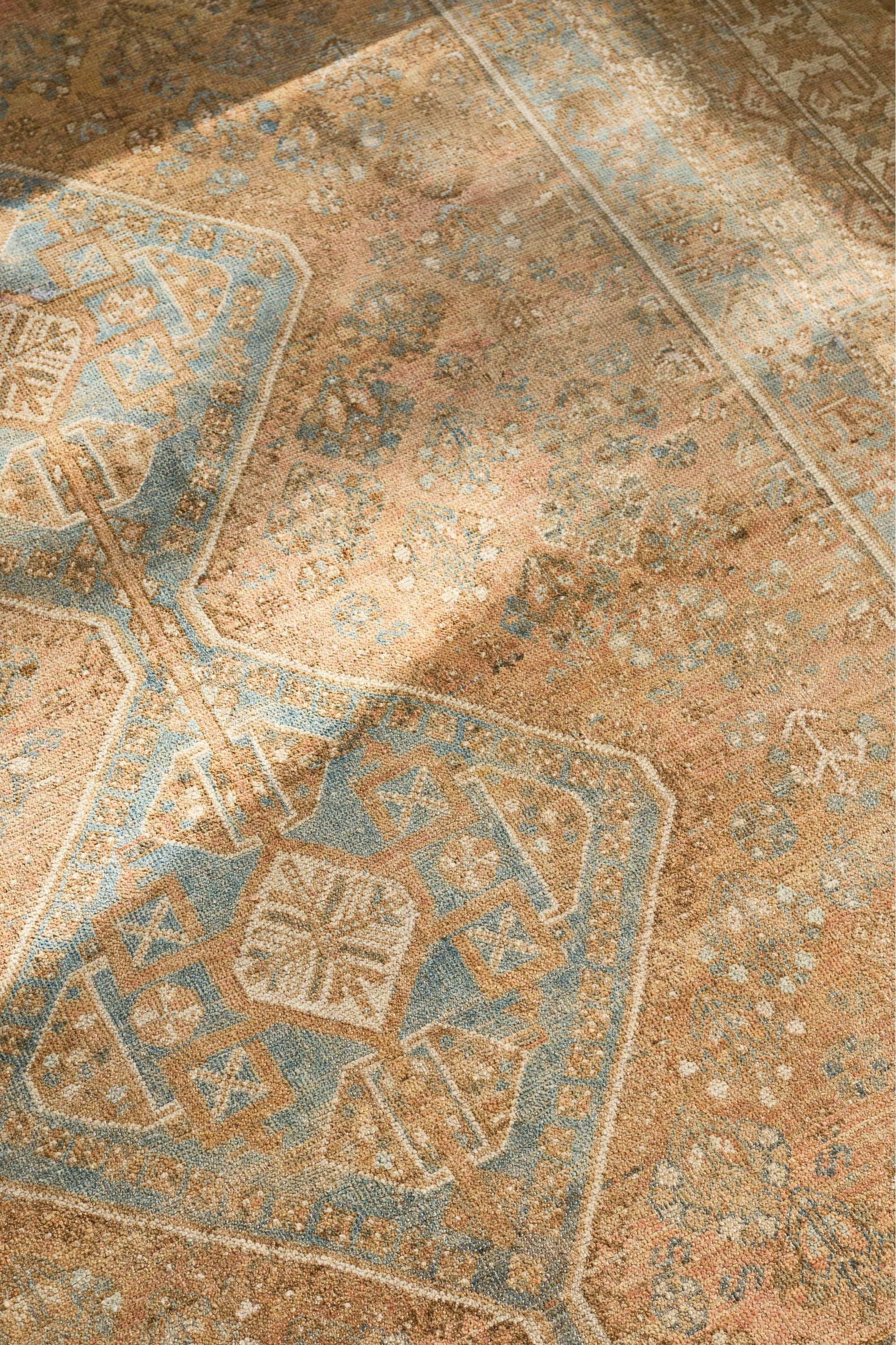 District Loom 1920s Antique Persian Shiraz Area Rug 6'11" x 9'5"