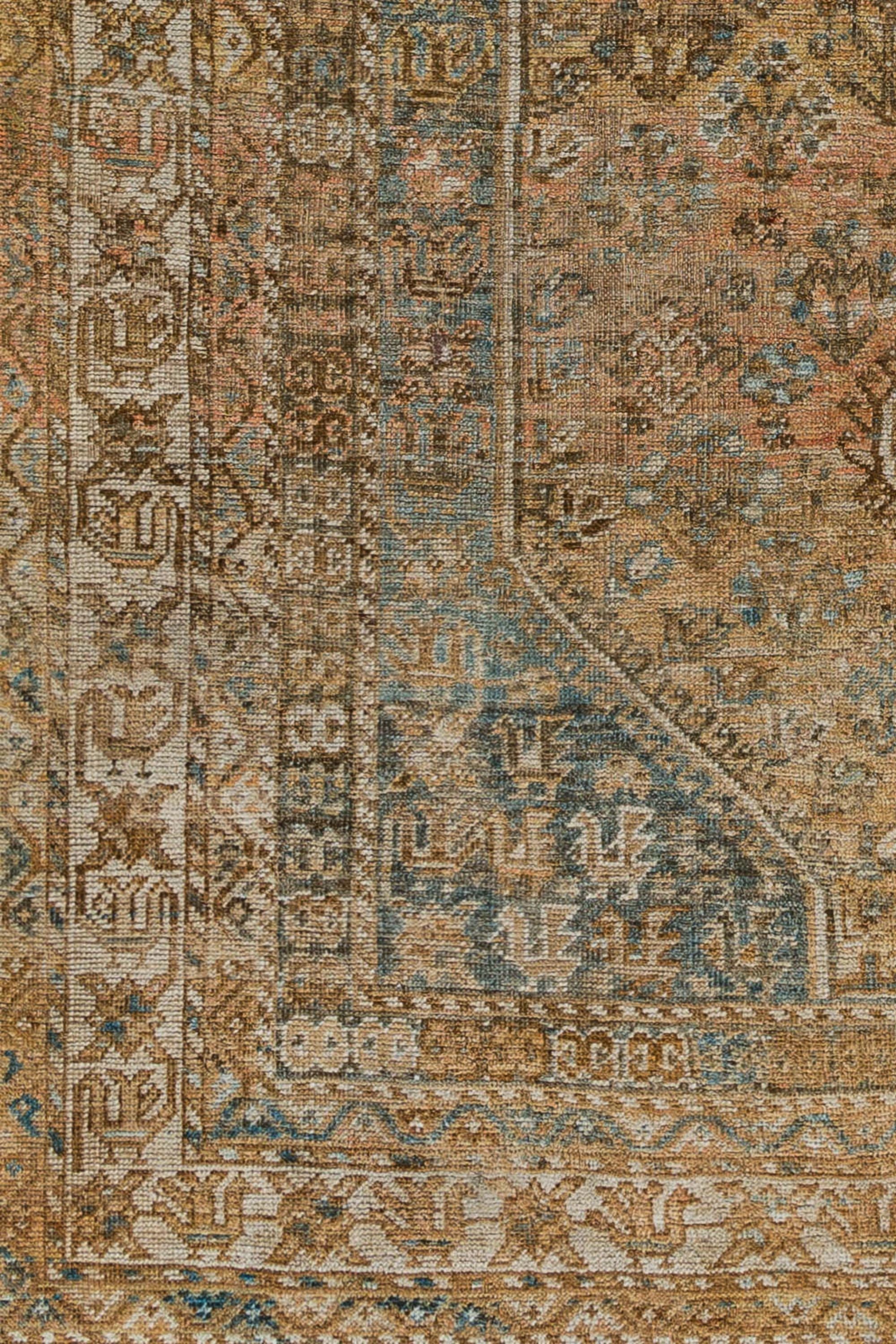 District Loom 1920s Antique Persian Shiraz Area Rug 6'11" x 9'5"