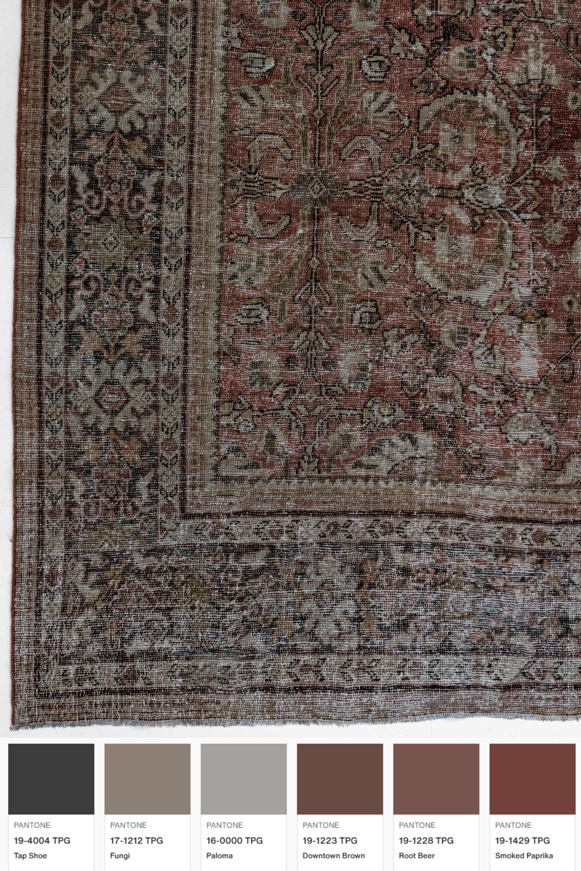 District Loom 1930s Vintage Persian Mahal Area Rug 9'7" x 12'7"