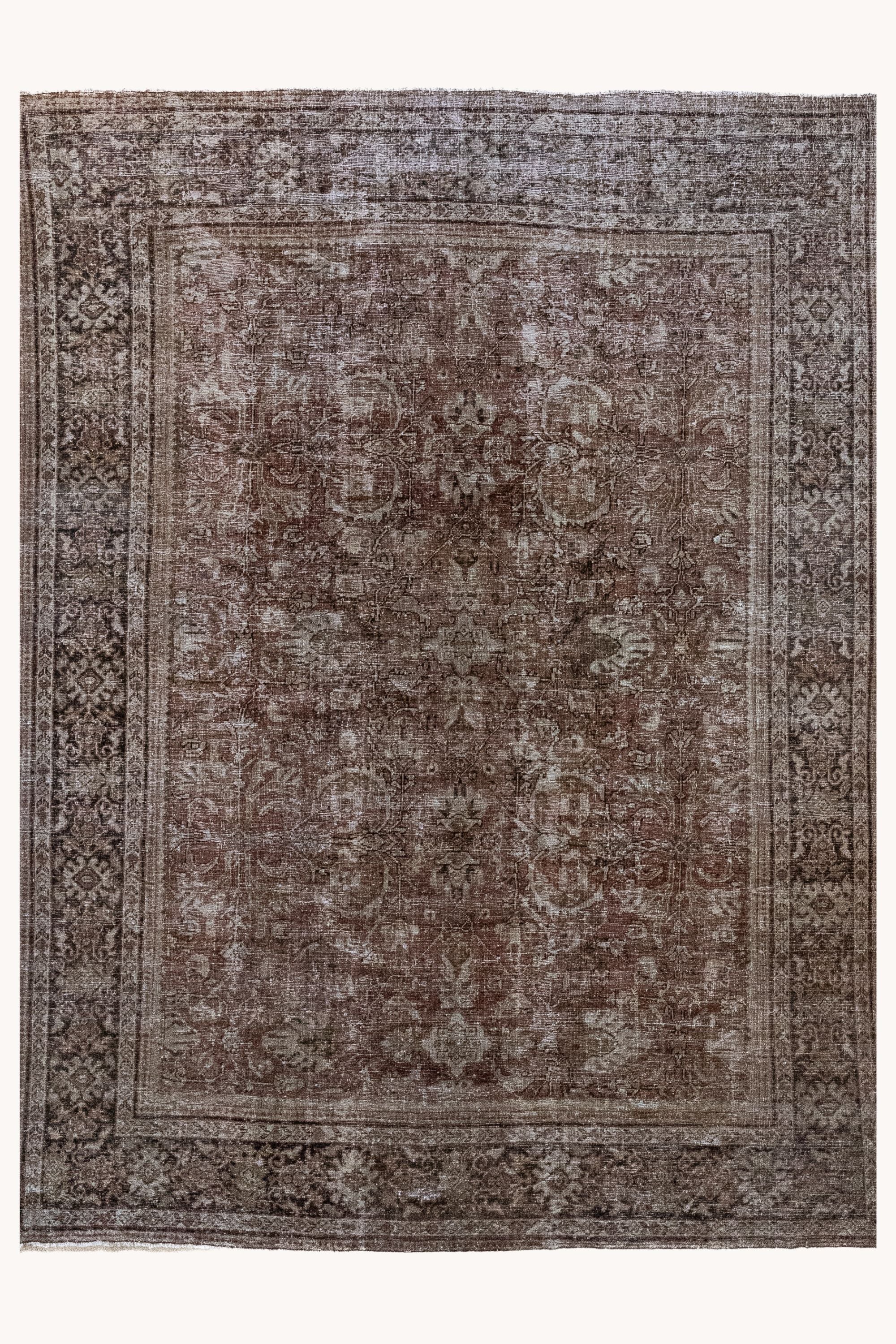 District Loom 1930s Vintage Persian Mahal Area Rug 9'7" x 12'7"