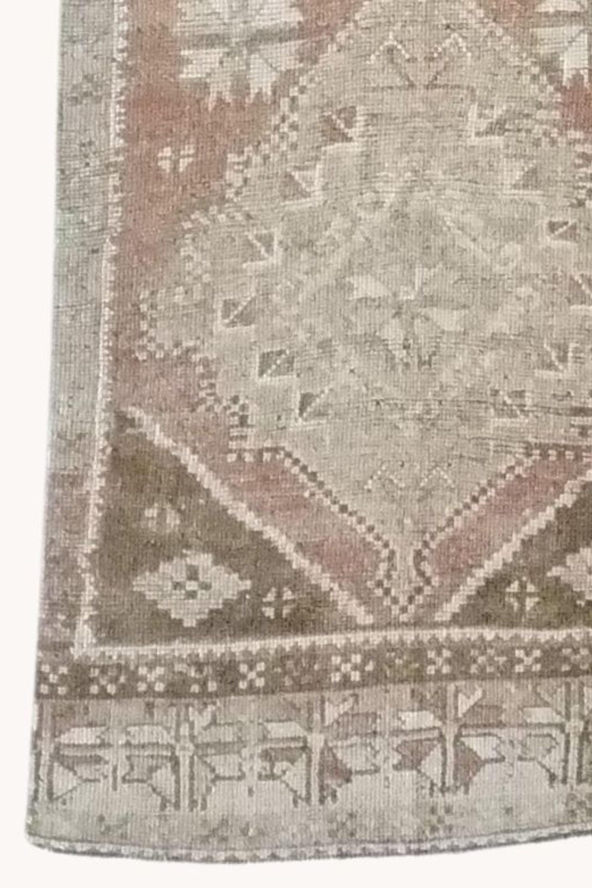 District Loom 1960s Vintage Turkish Kars Runner Rug 3'9" x 16'9"