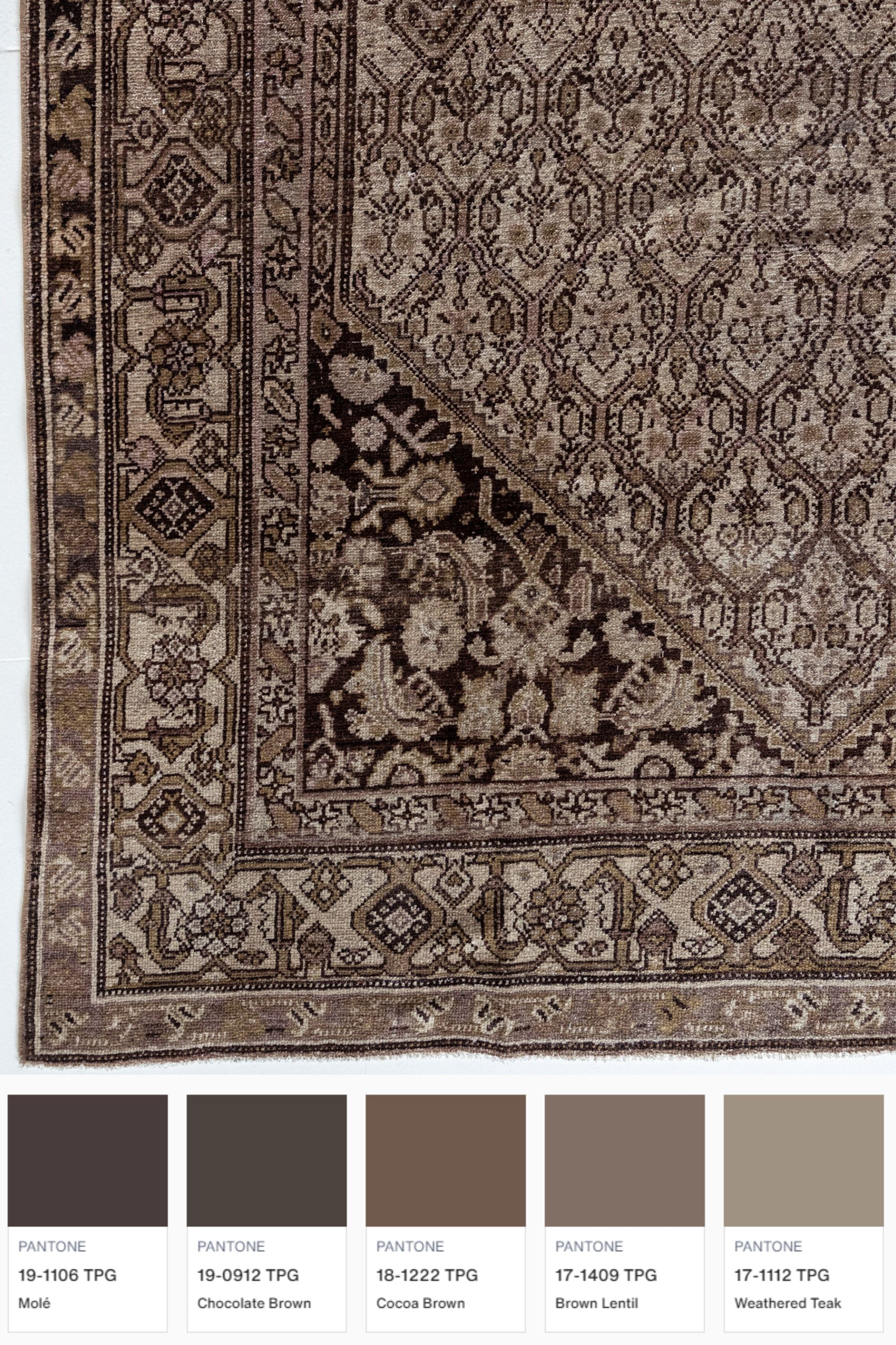 District Loom 1940s Vintage Persian Malayer Wide Runner Rug 5'4" x 11'8"
