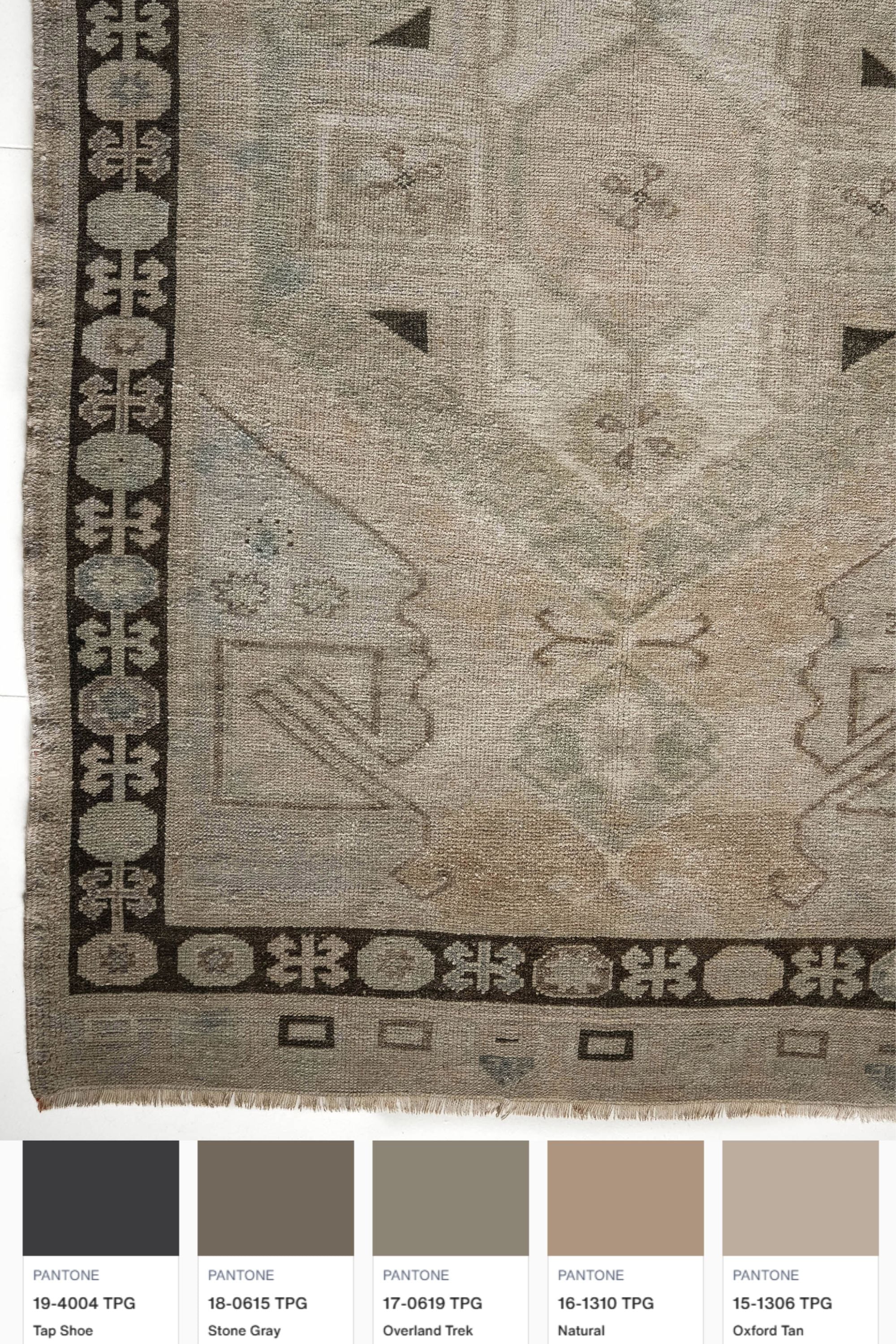 District Loom 1950s Vintage Turkish Kars Wide Runner Rug 4'6" x 11'5"