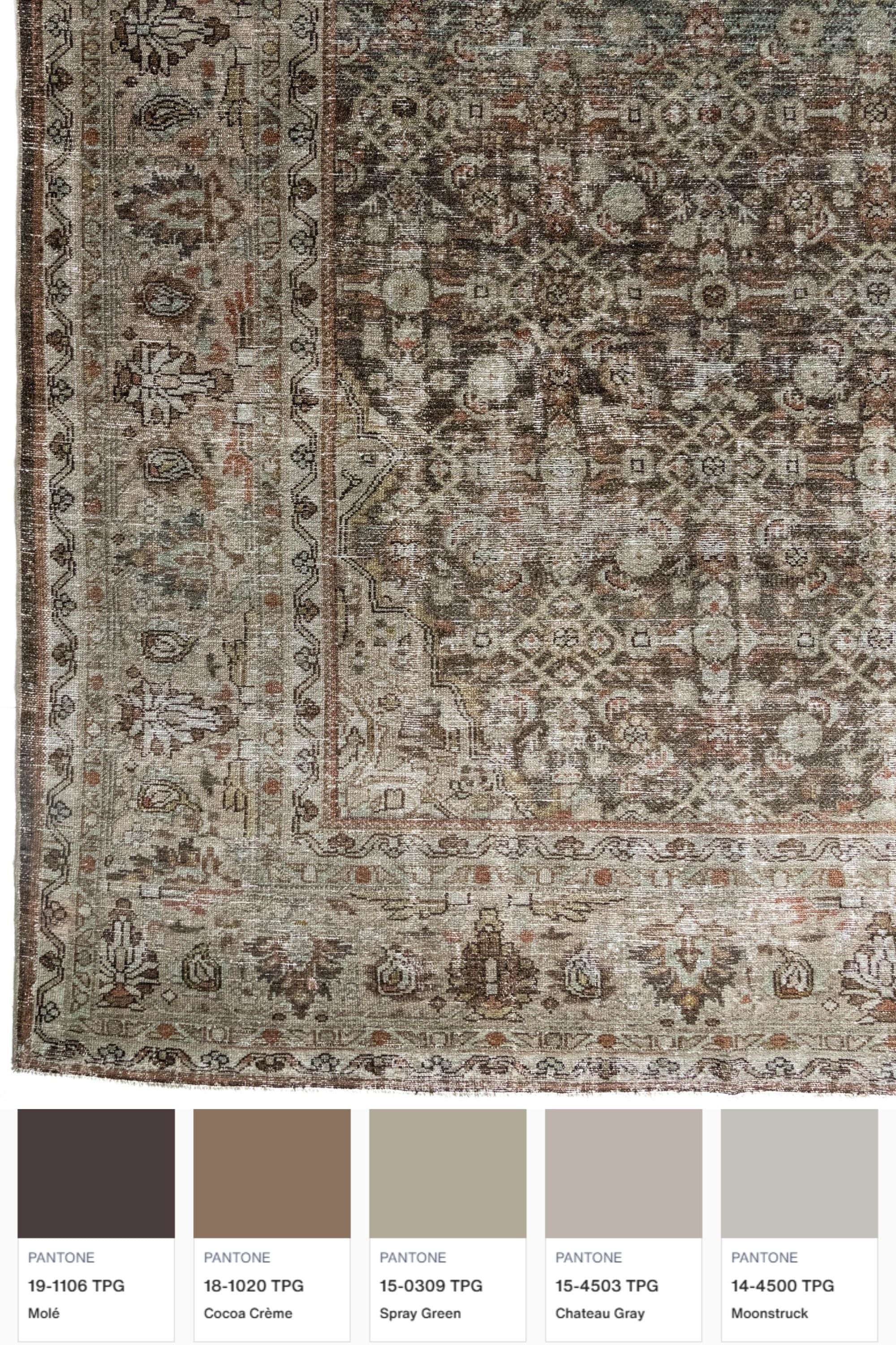 District Loom 1920s Antique Persian Malayer Area Rug 9'8" x 12'9"