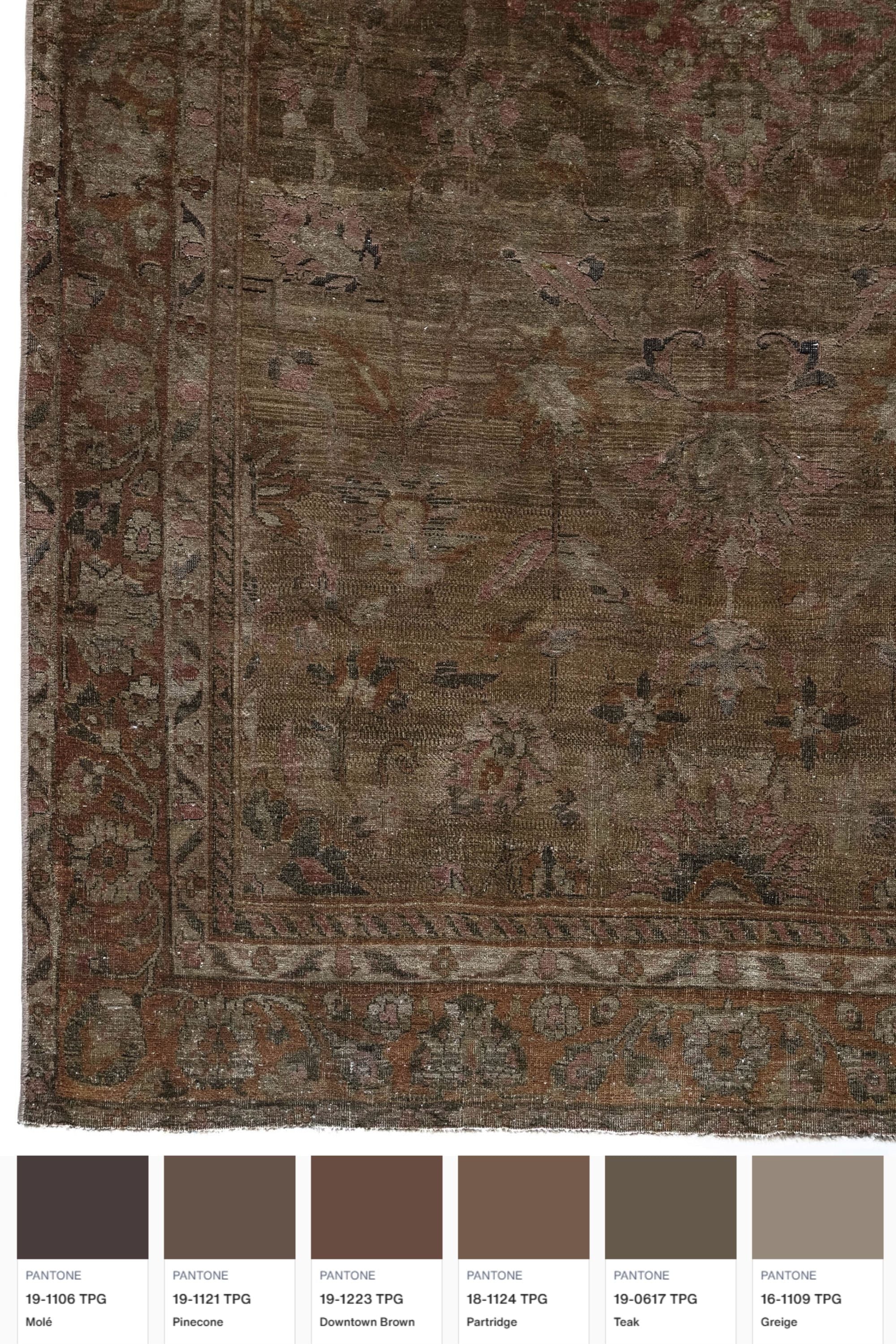 District Loom 1900s Antique Persian Lilihan Scatter Rug 3'11" x 6'5"