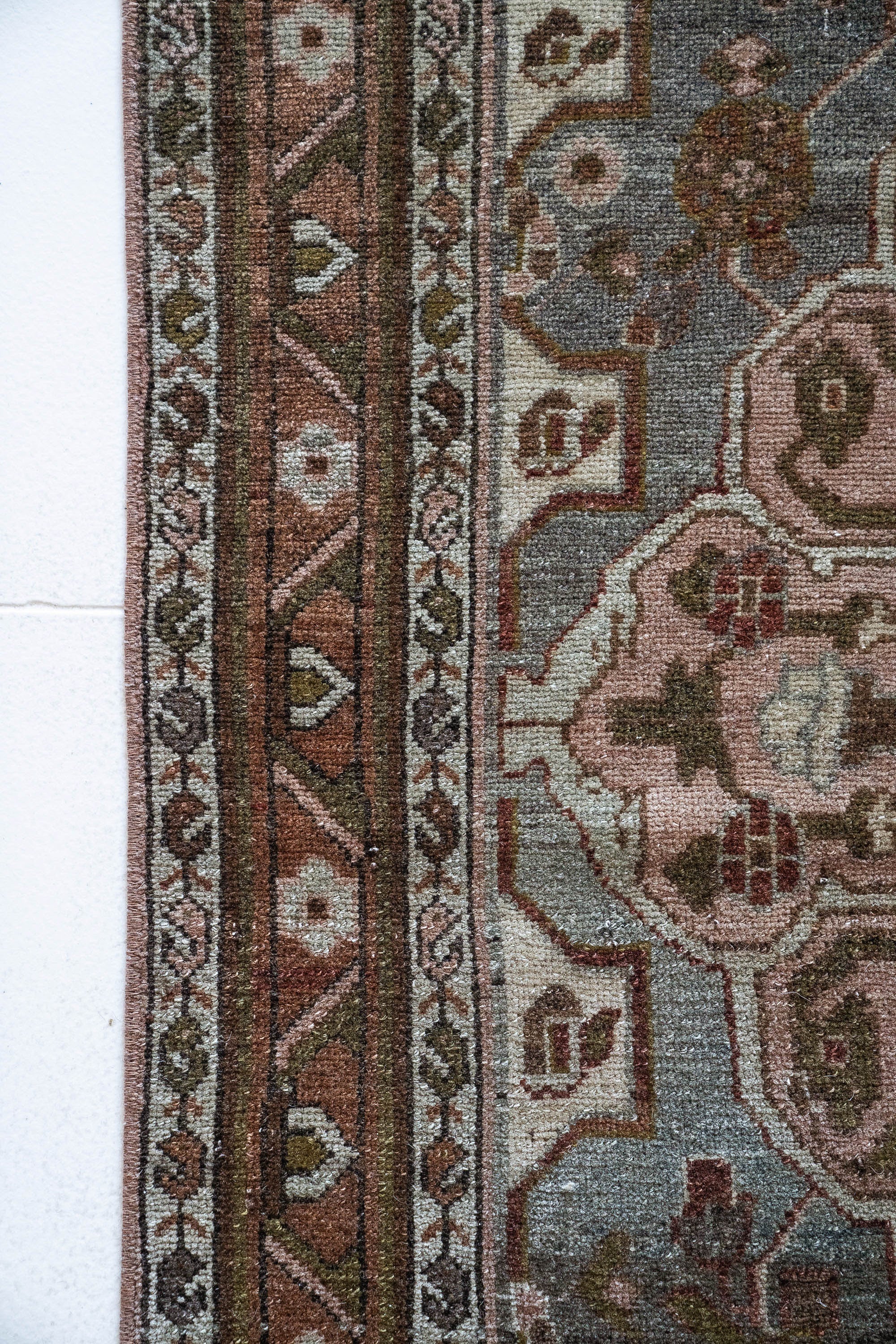 District Loom 1940s Vintage Persian Malayer Runner Rug 3'10" x 16'4"