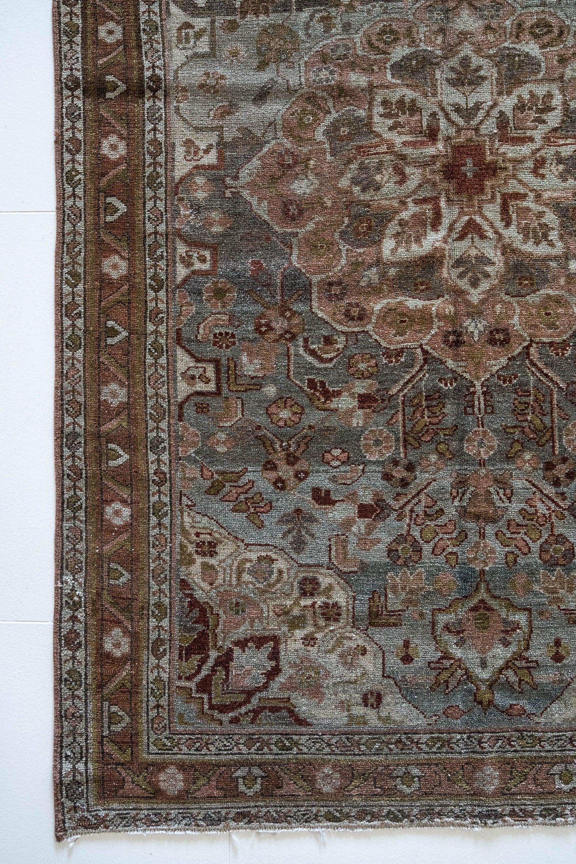 District Loom 1940s Vintage Persian Malayer Runner Rug 3'10" x 16'4"