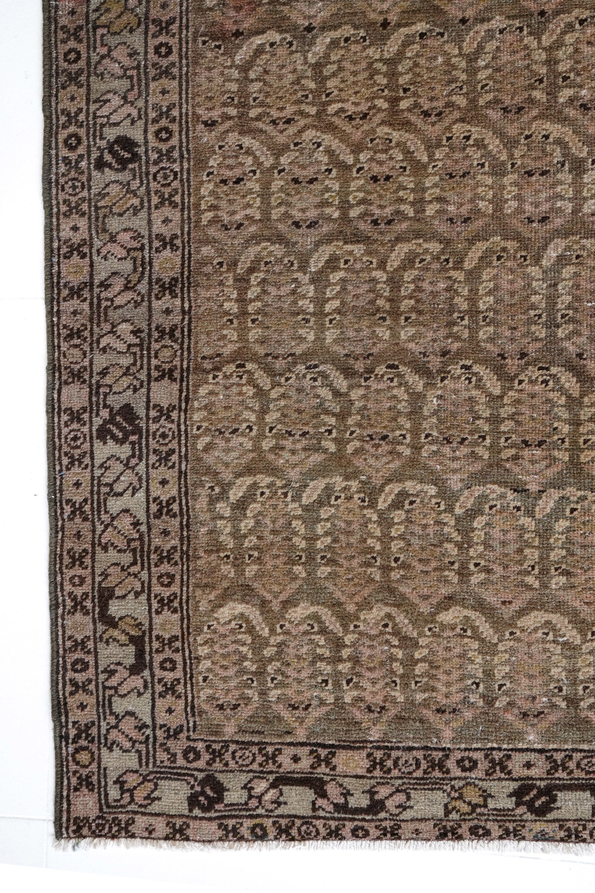 District Loom 1920s Antique Persian Serab Runner Rug 2'11" x 14'7"