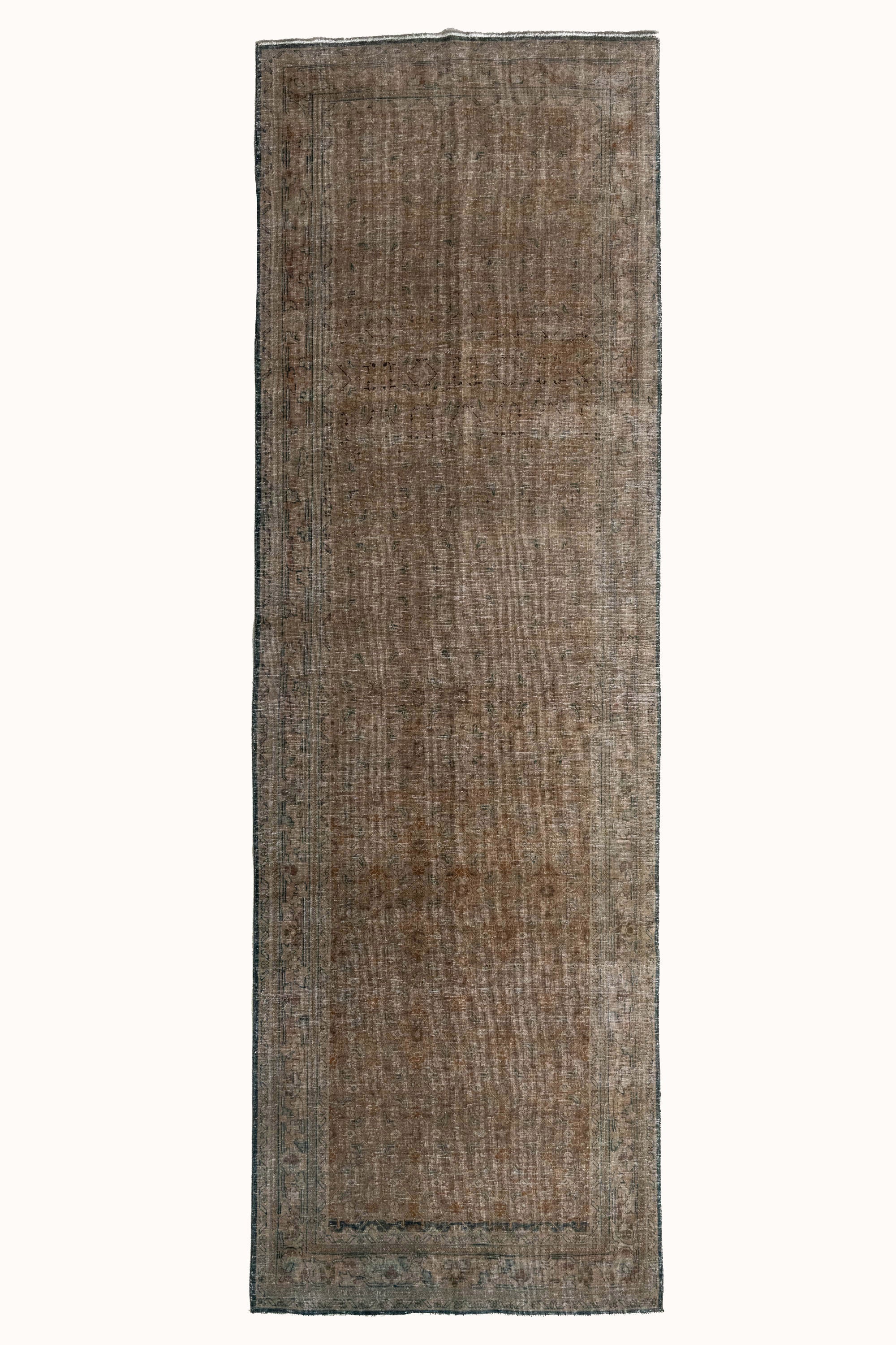 District Loom 1930s Vintage Persian Hamadan Runner Rug 3'5" x 10'7"