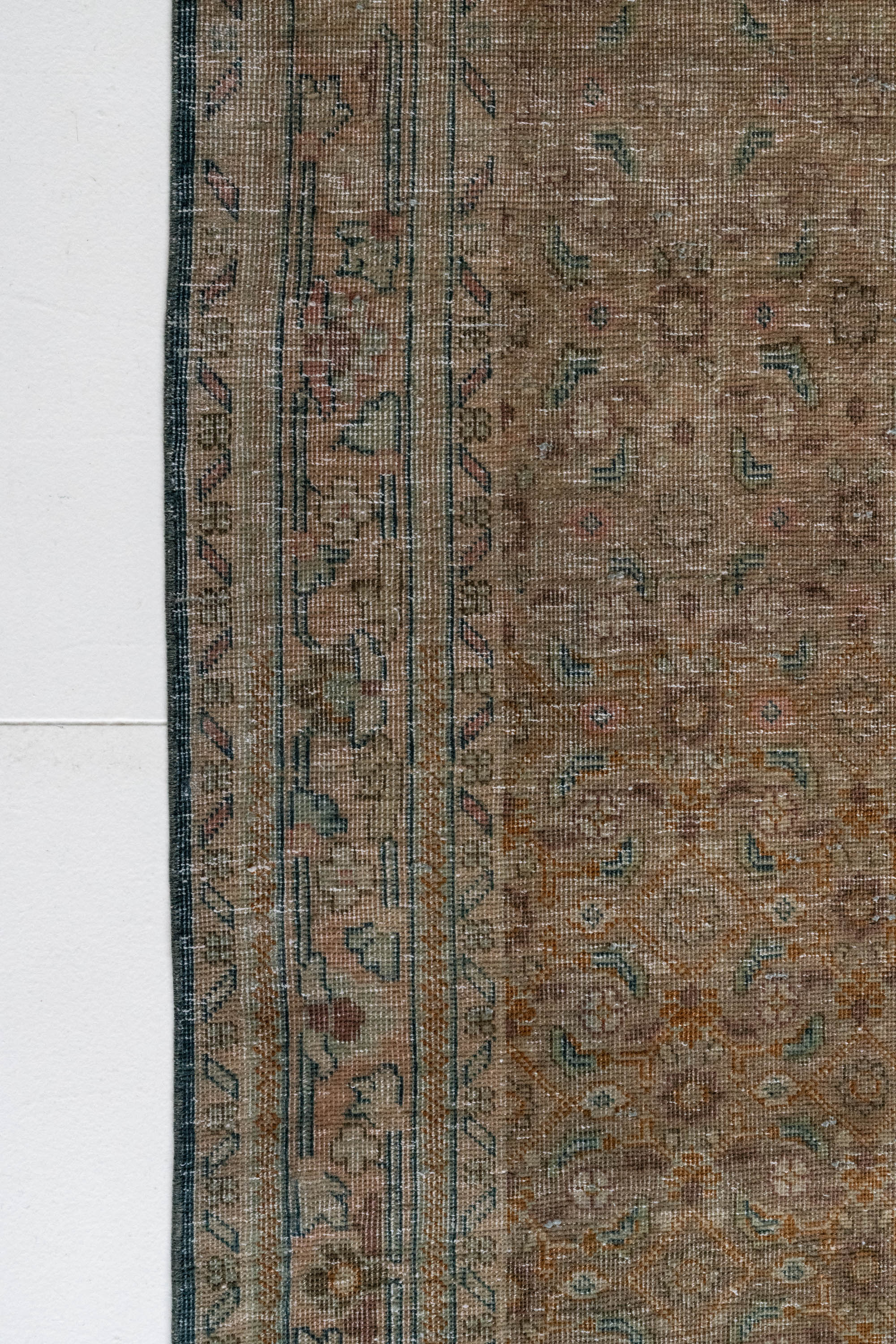 District Loom 1930s Vintage Persian Hamadan Runner Rug 3'5" x 10'7"