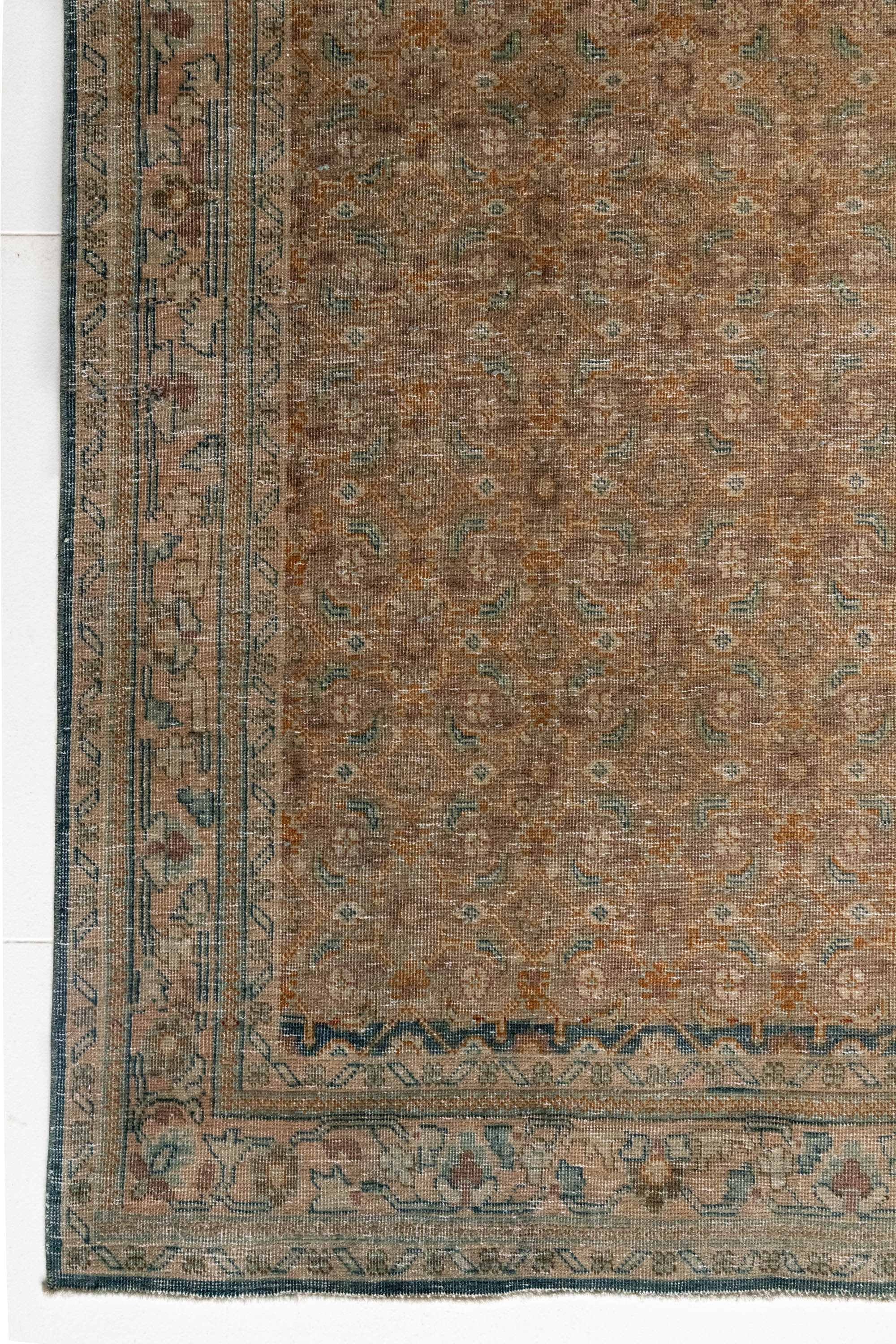 District Loom 1930s Vintage Persian Hamadan Runner Rug 3'5" x 10'7"