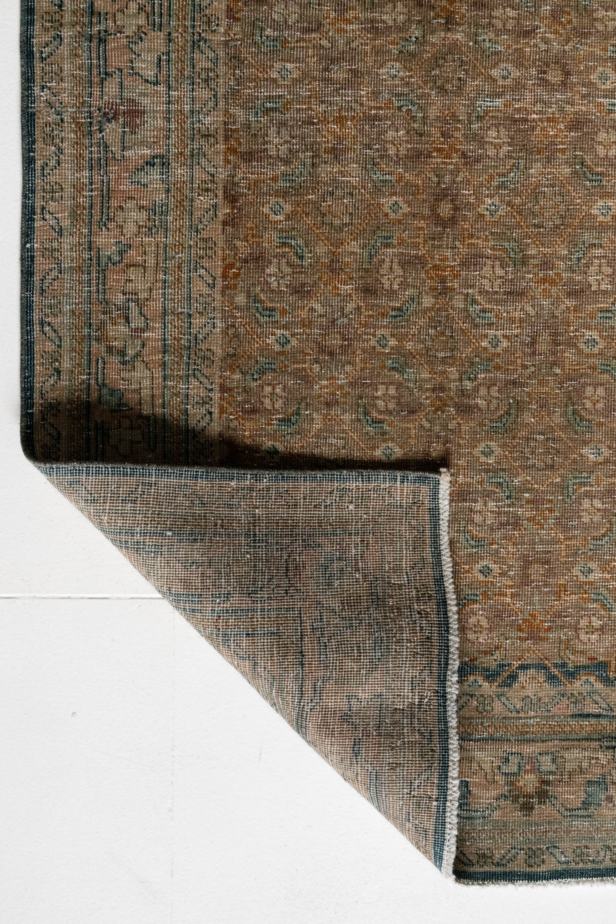 District Loom 1930s Vintage Persian Hamadan Runner Rug 3'5" x 10'7"