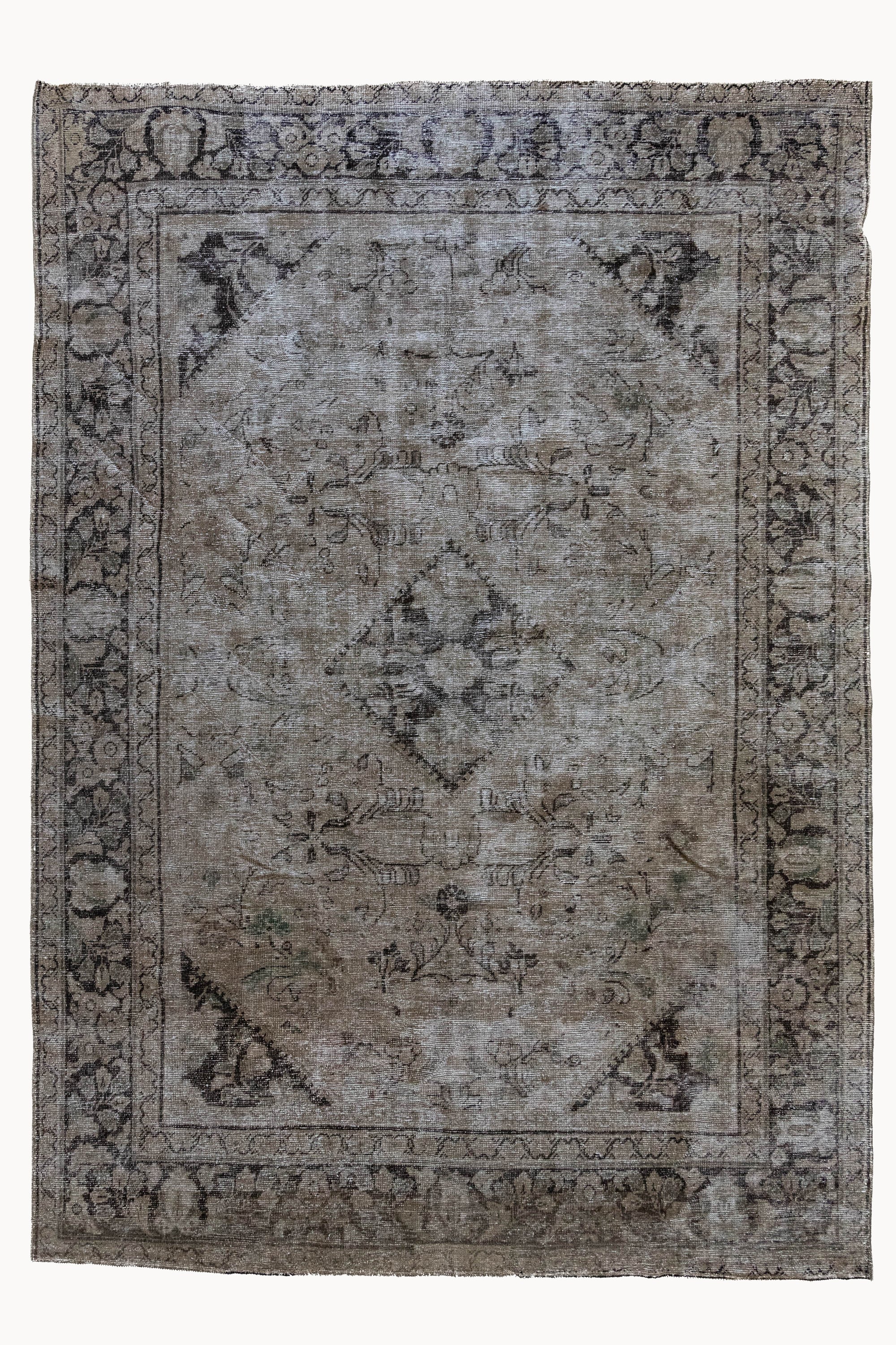 District Loom 1920s Antique Persian Mahal Area Rug 7'10" x 10'11"