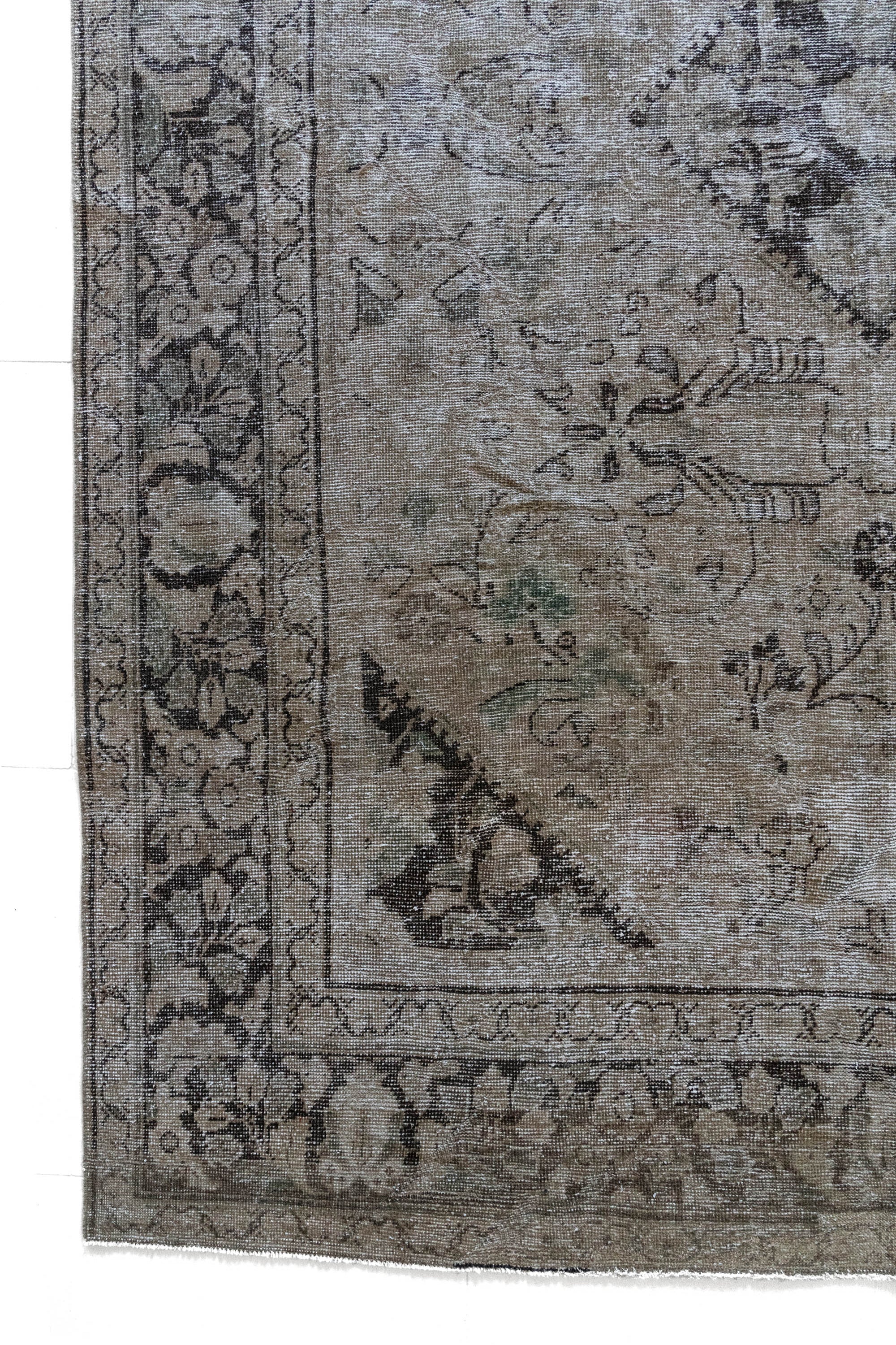 District Loom 1920s Antique Persian Mahal Area Rug 7'10" x 10'11"