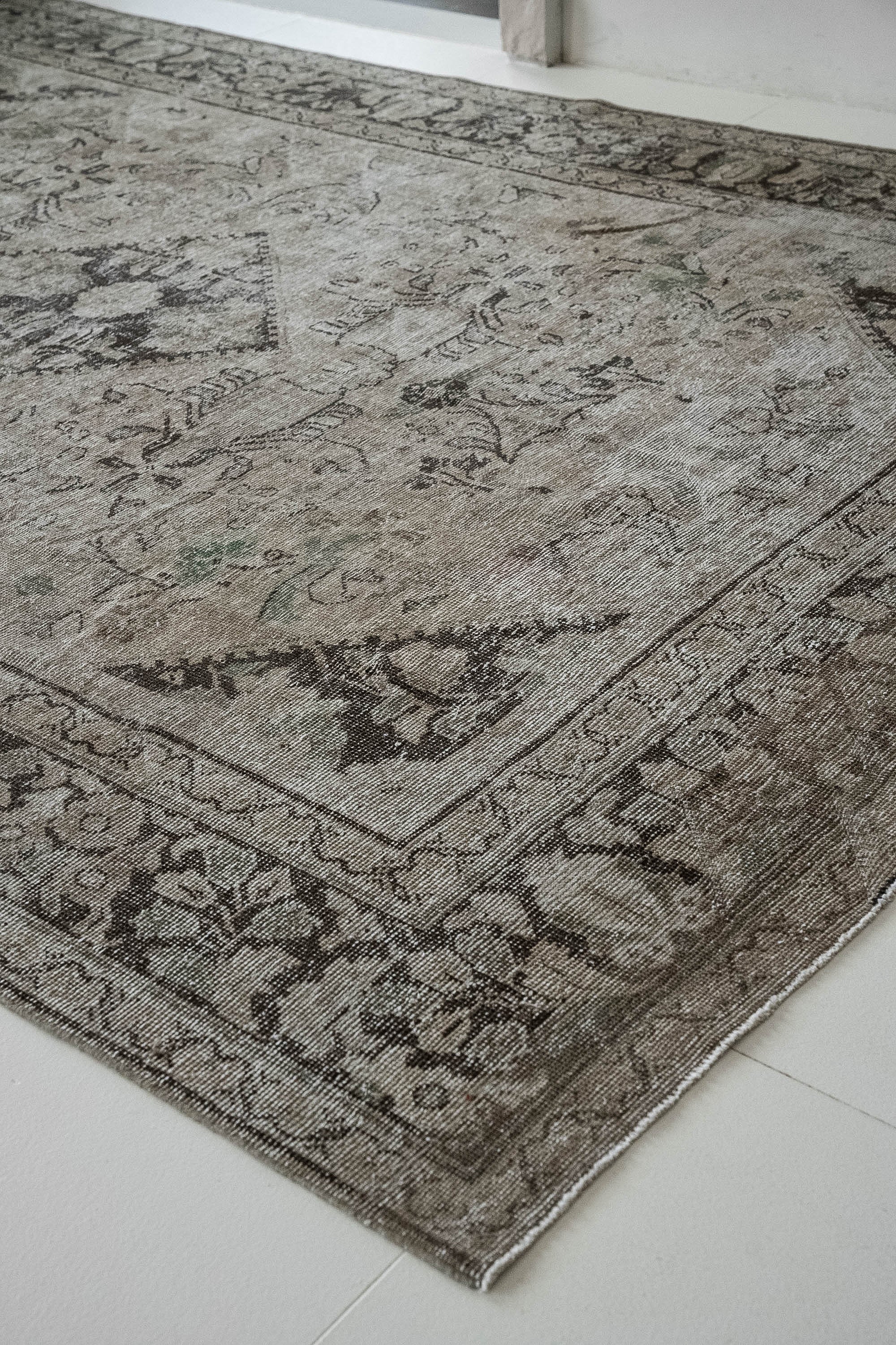 District Loom 1920s Antique Persian Mahal Area Rug 7'10" x 10'11"