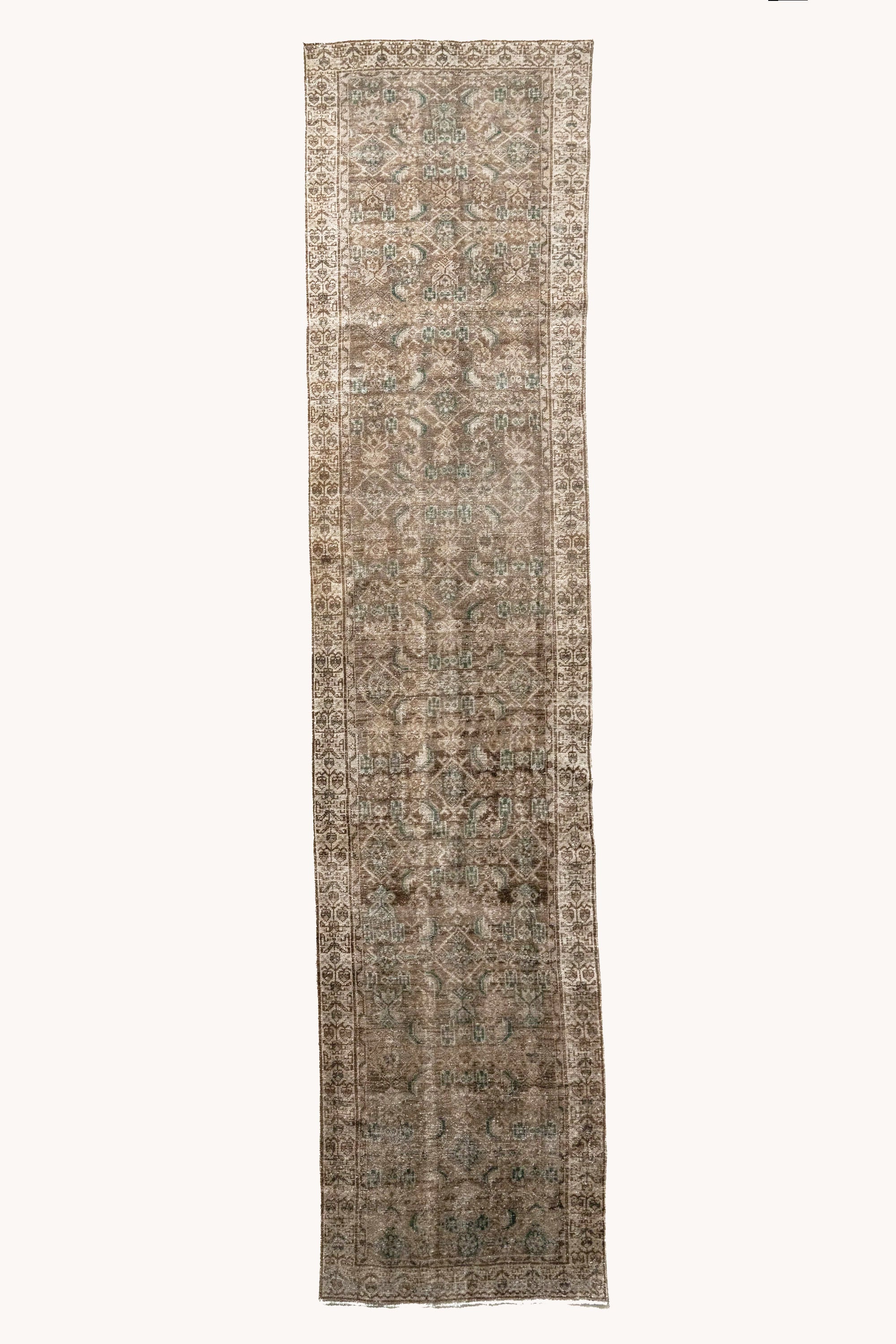District Loom 1900s Antique Persian Malayer Runner Rug 2'10" x 11'7"