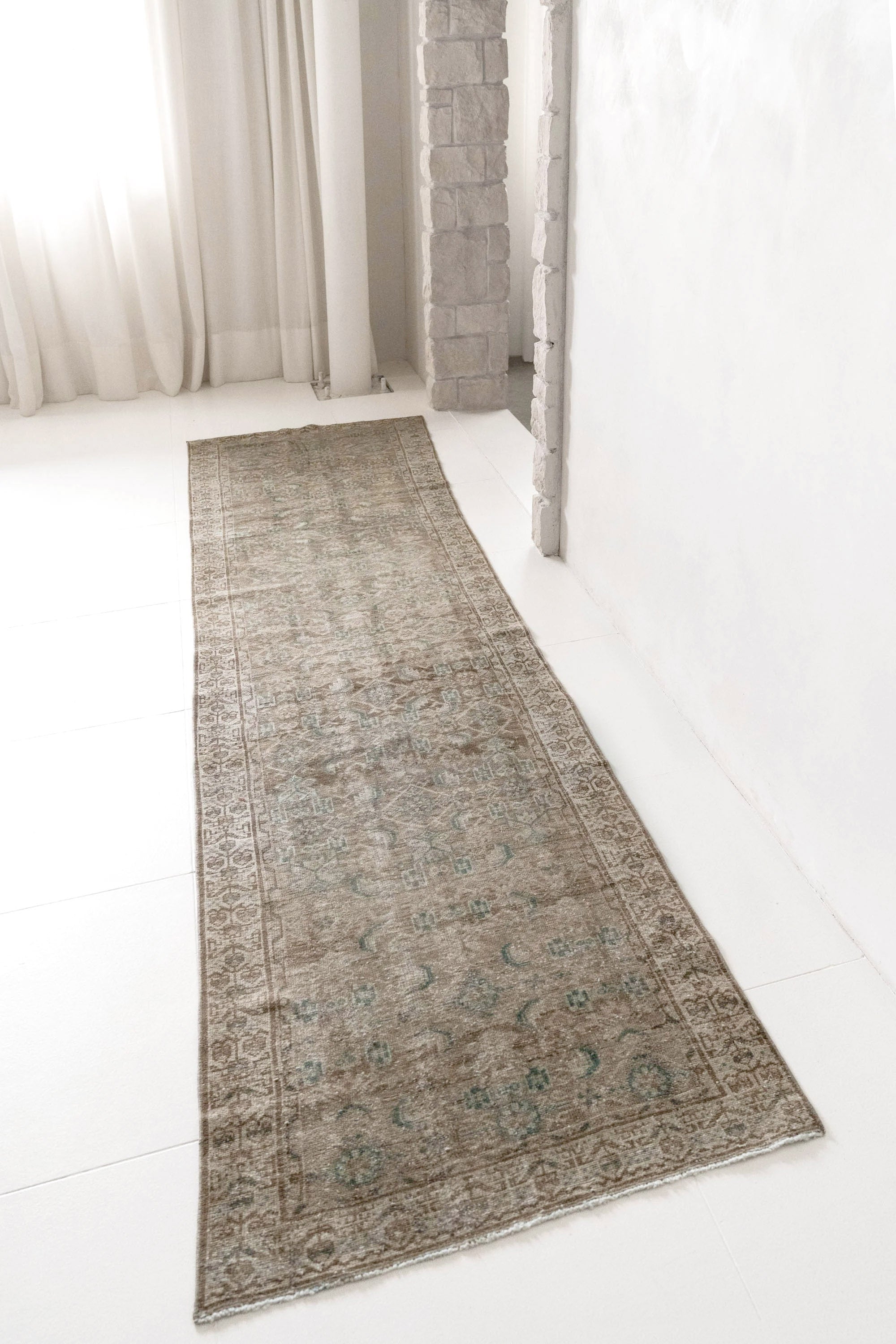 District Loom 1900s Antique Persian Malayer Runner Rug 2'10" x 11'7"