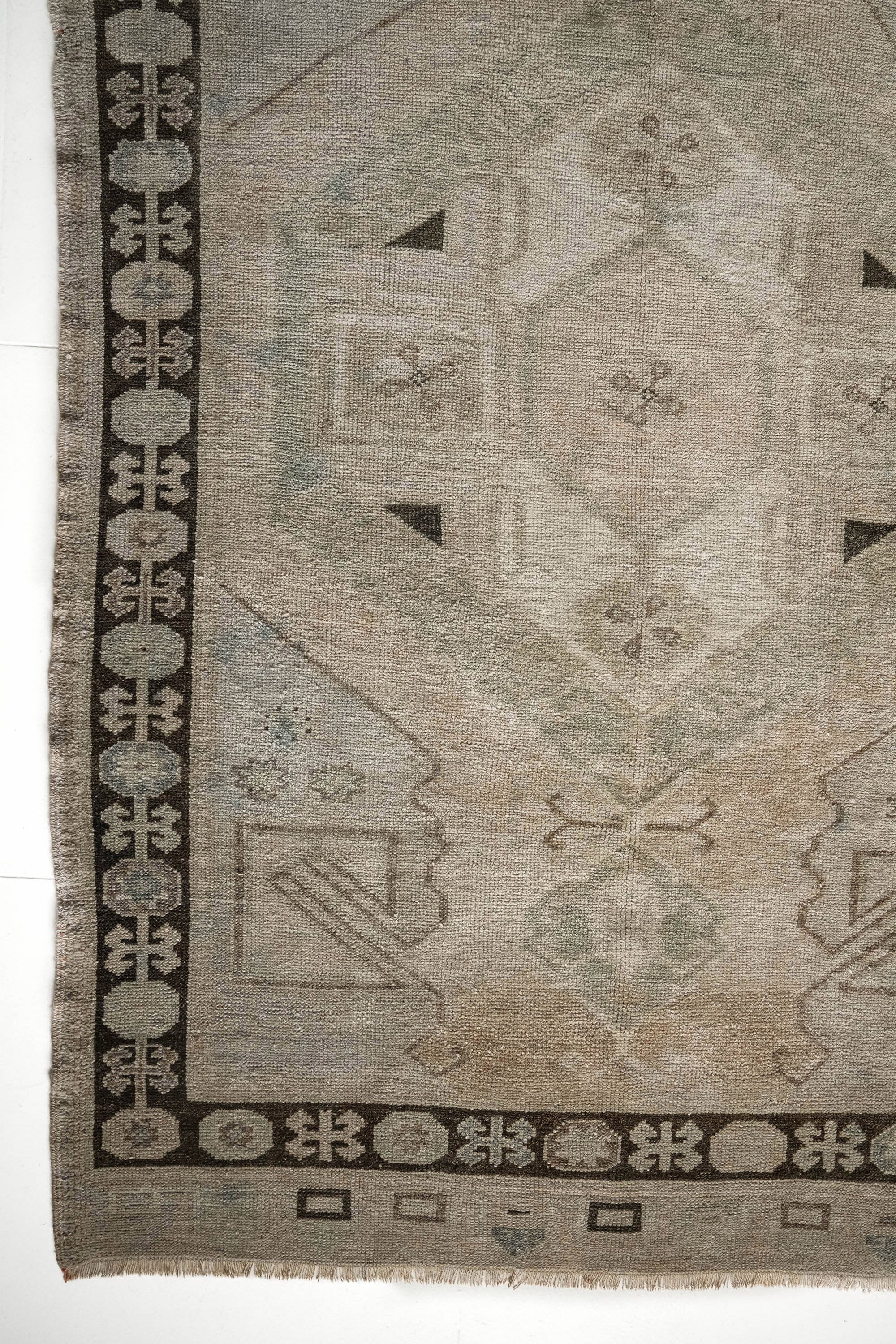 District Loom 1950s Vintage Turkish Kars Wide Runner Rug 4'6" x 11'5"