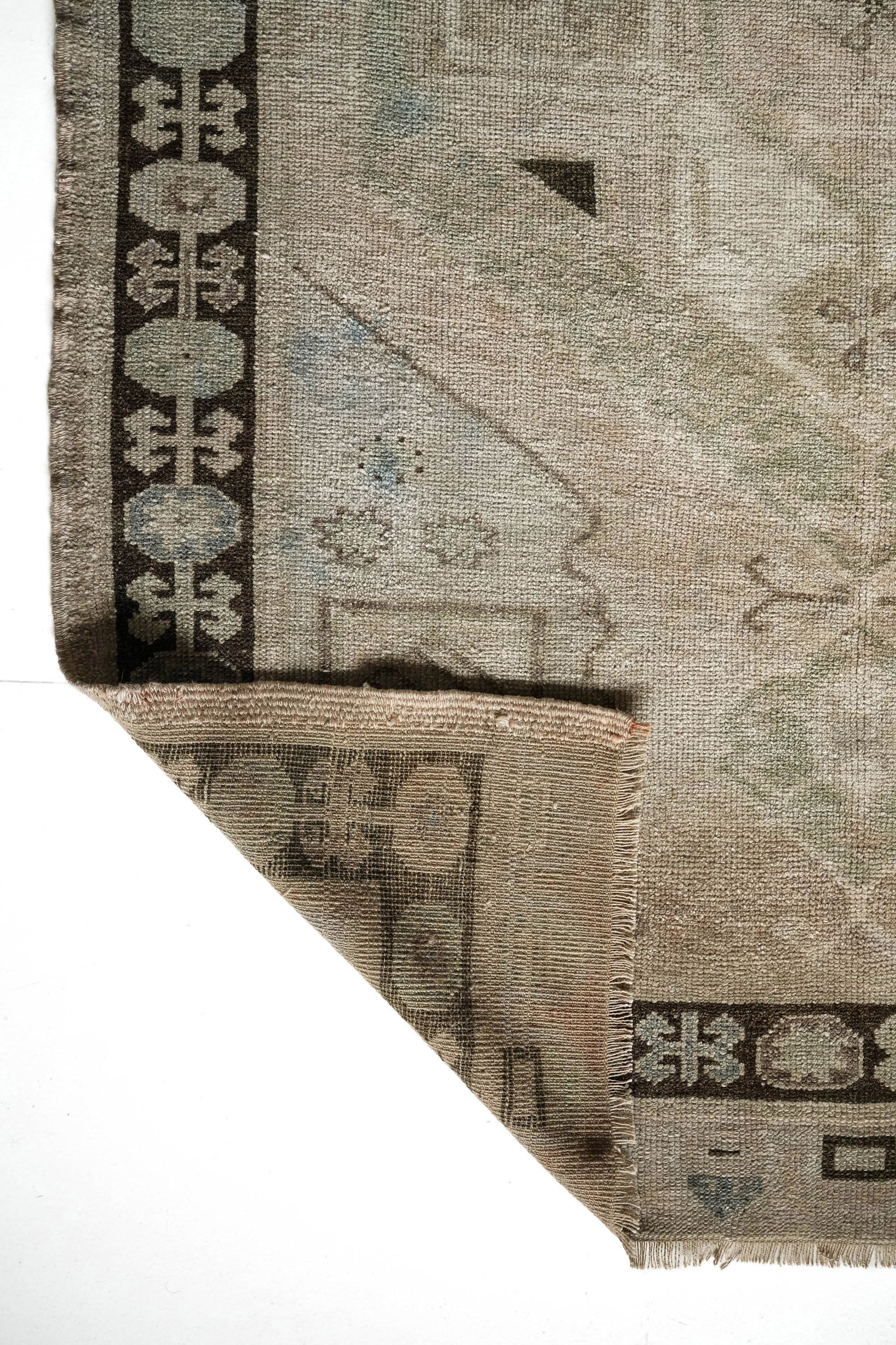 District Loom 1950s Vintage Turkish Kars Wide Runner Rug 4'6" x 11'5"