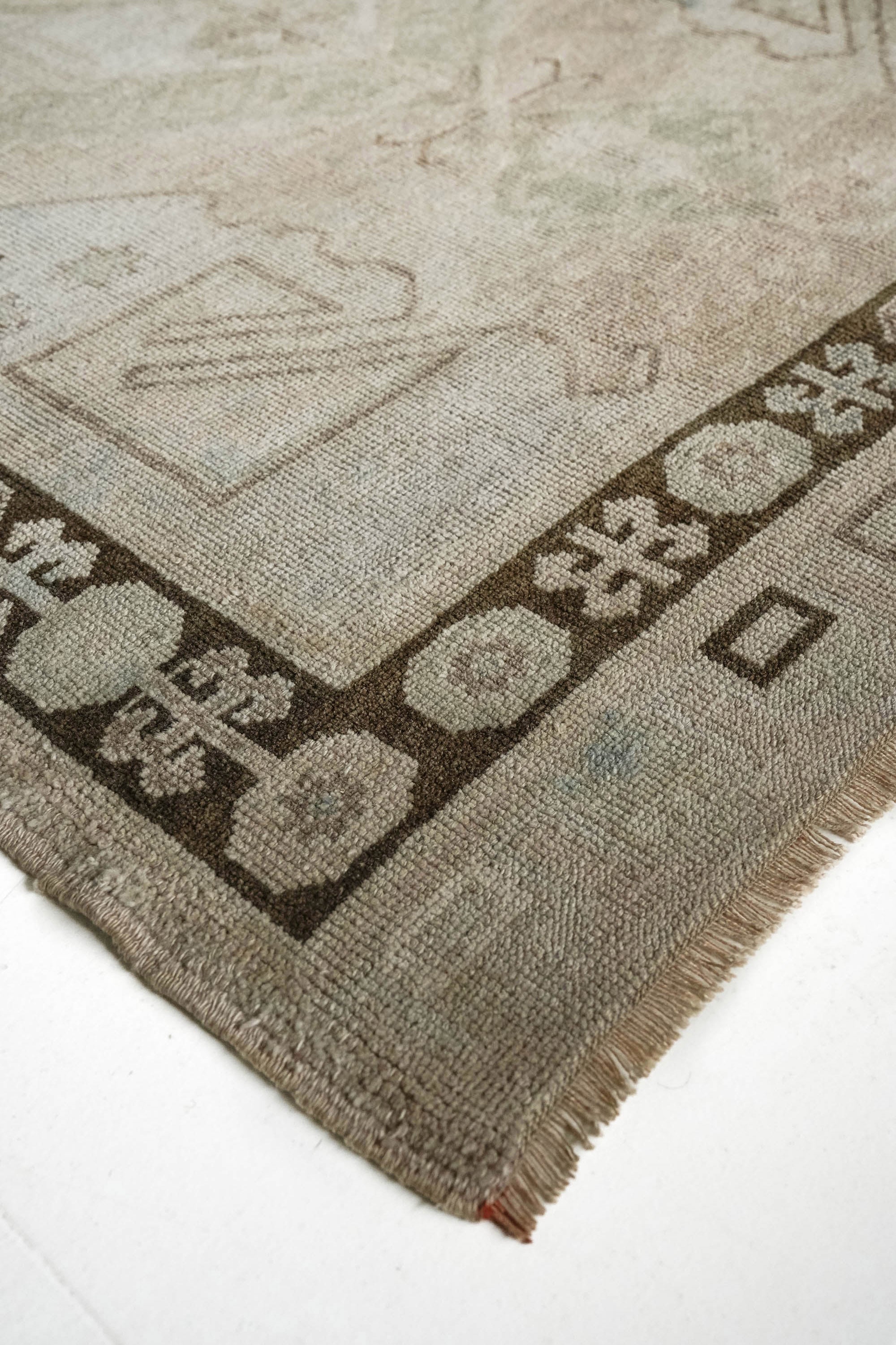 District Loom 1950s Vintage Turkish Kars Wide Runner Rug 4'6" x 11'5"