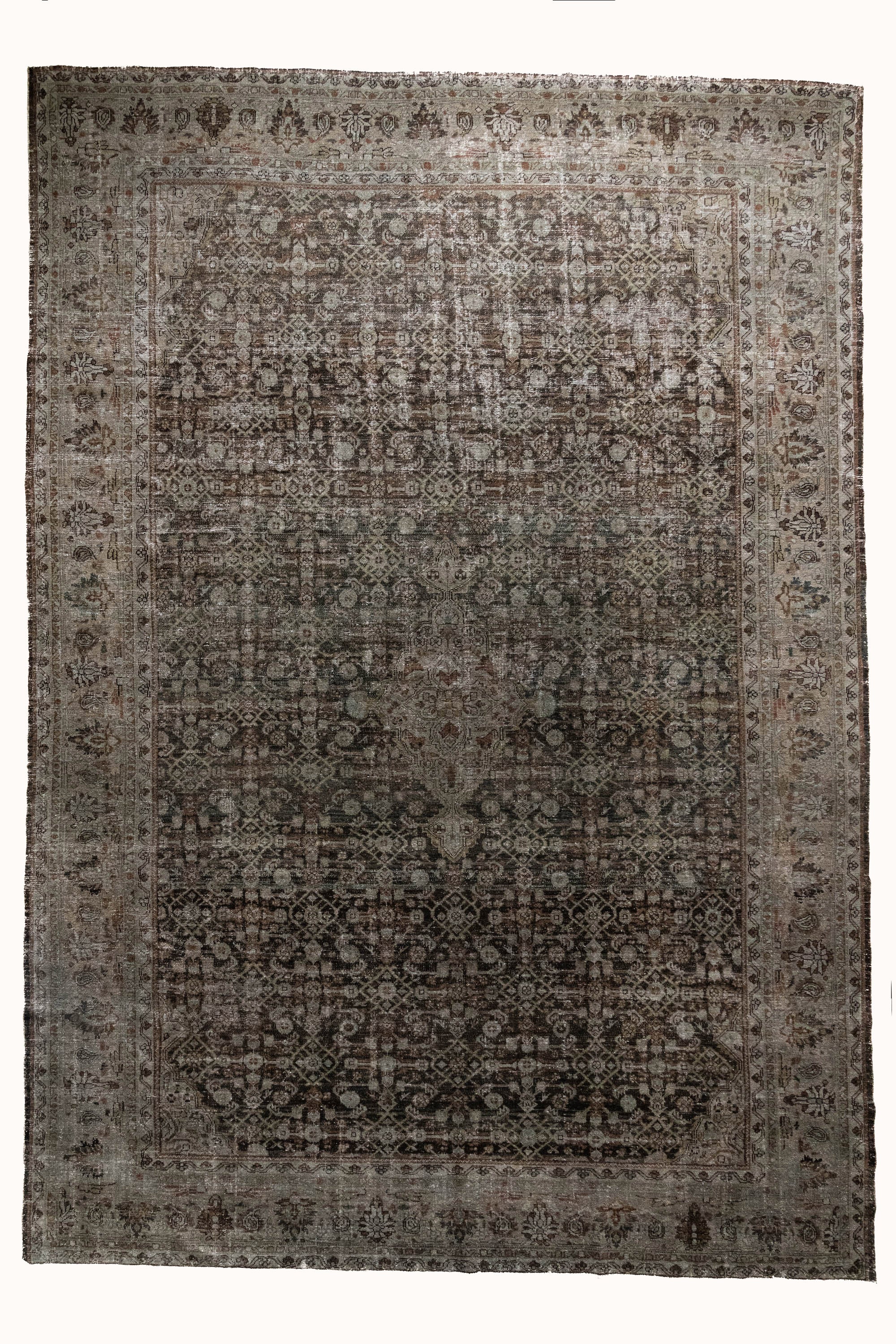 District Loom 1920s Antique Persian Malayer Area Rug 9'8" x 12'9"