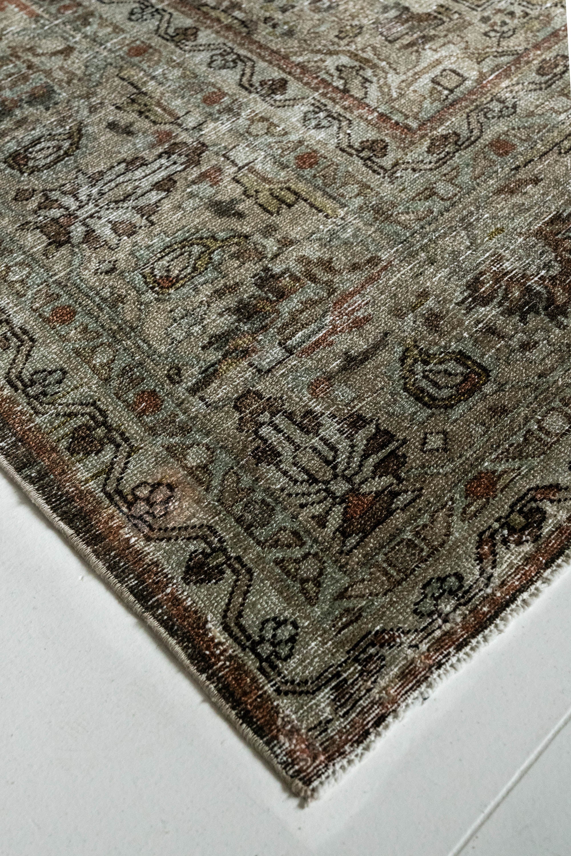 District Loom 1920s Antique Persian Malayer Area Rug 9'8" x 12'9"