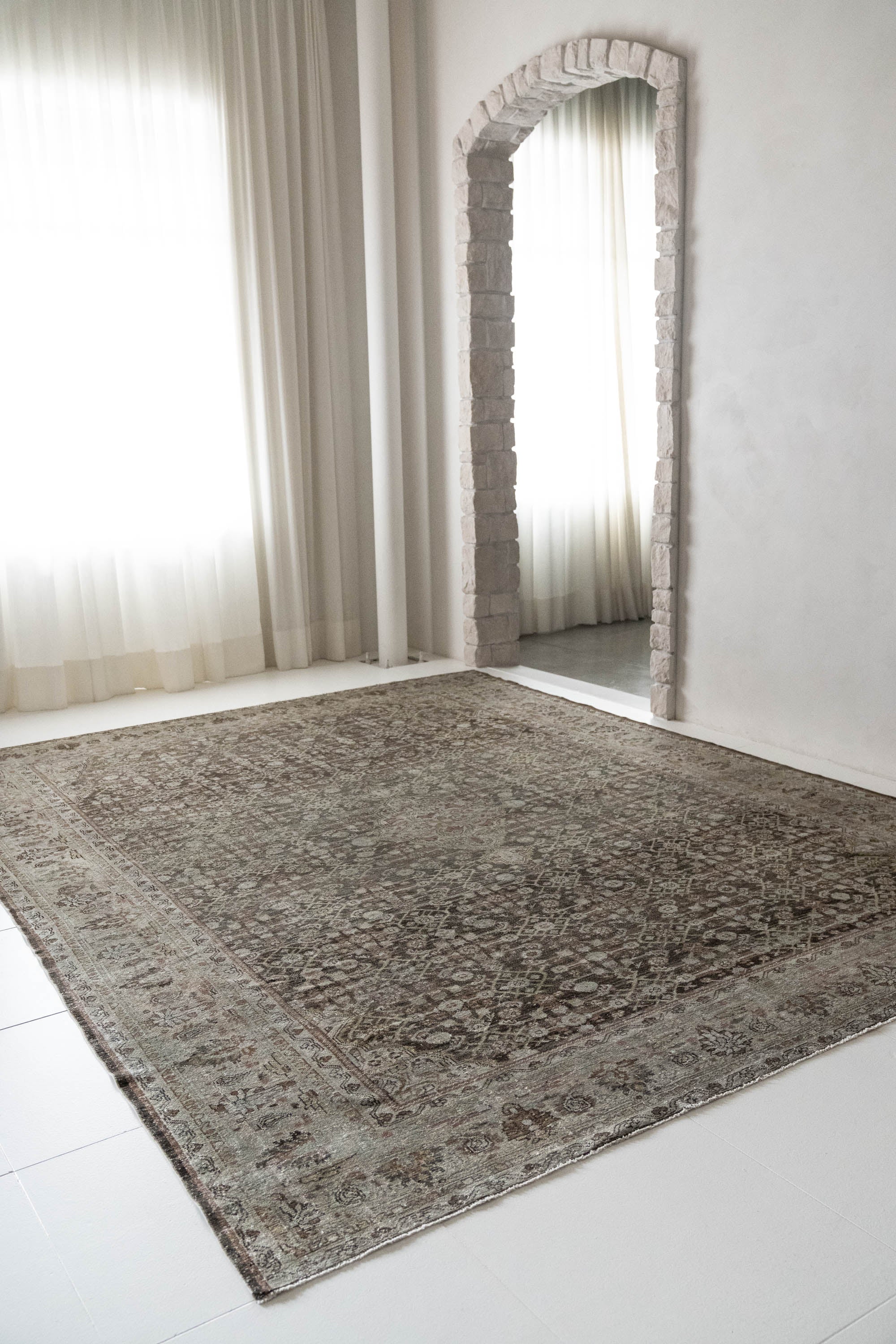 District Loom 1920s Antique Persian Malayer Area Rug 9'8" x 12'9"